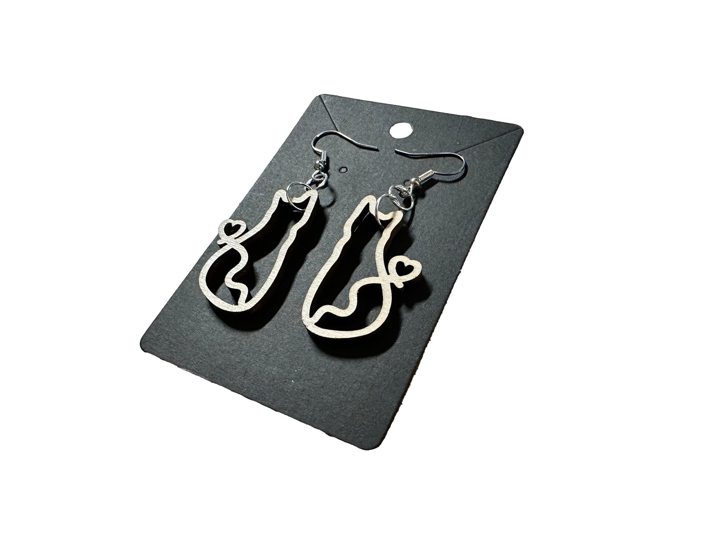 Cute Cat Dangle Earring | Kitten | Requires Painting