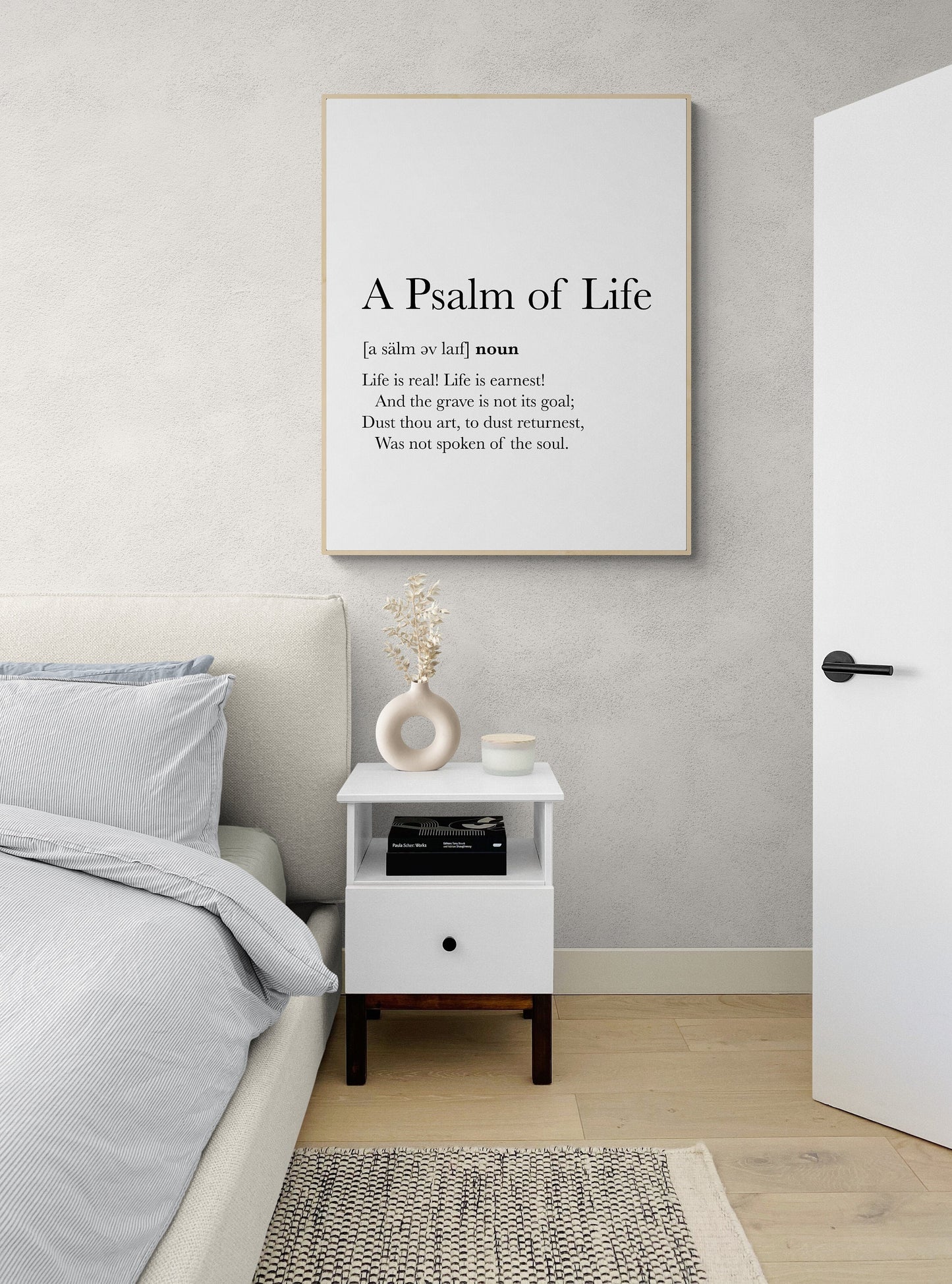 William Wadsworth Longfellow's Eternal Wisdom | A Psalm of Life | Poetic | Definition Art Print