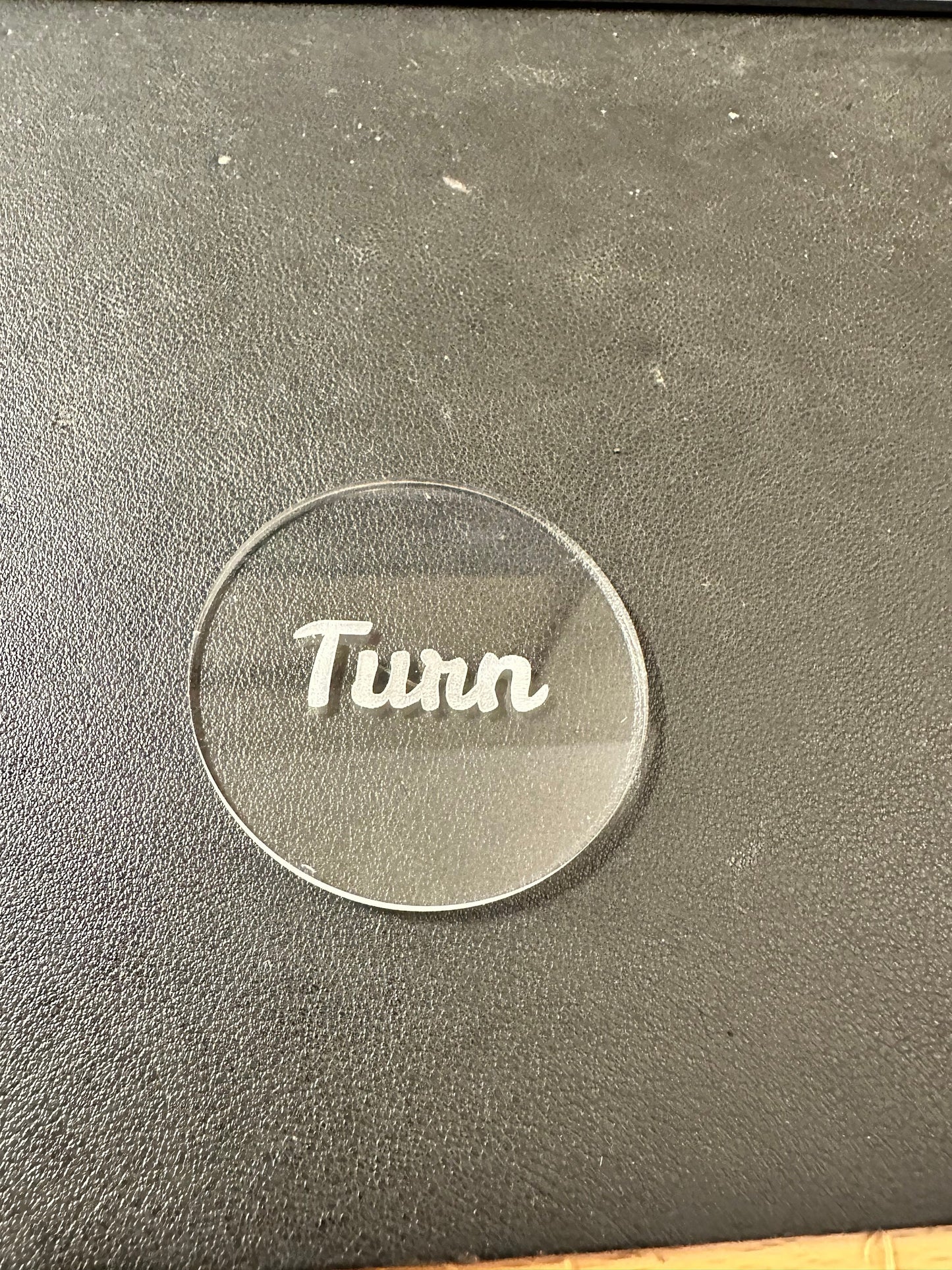 Family Fun Turn Token: Crystal-Clear Acrylic Game Night Coin