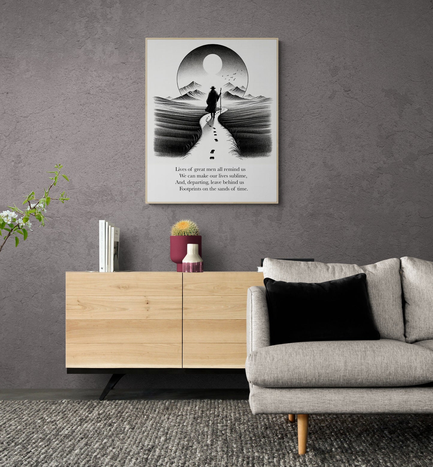 A Psalm of Life by William Wadsworth Longfellow Sketch Art Print