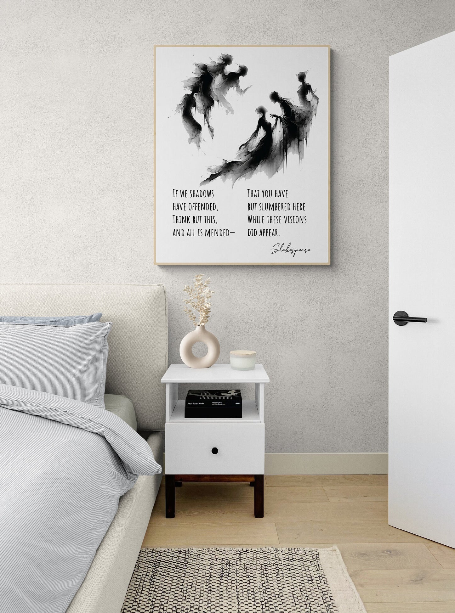 William Shakespeare Quote Art Print | If We Shadows Have Offended | A Midsummer Night's Dream | Literary Poster