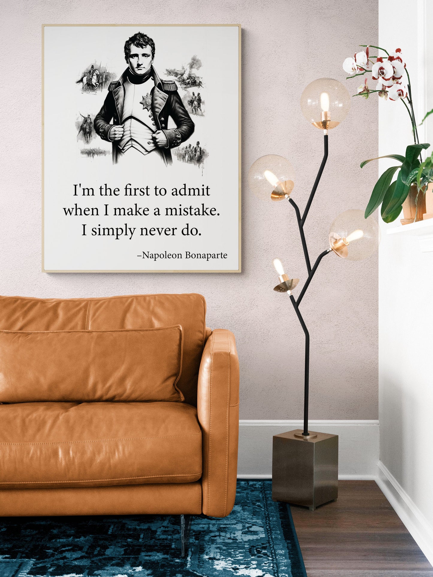 Napoleon Bonaparte Quote Art Print | I'm The First To Admit When I Make A Mistake | Motivational Leadership | History Home Decor | Poster