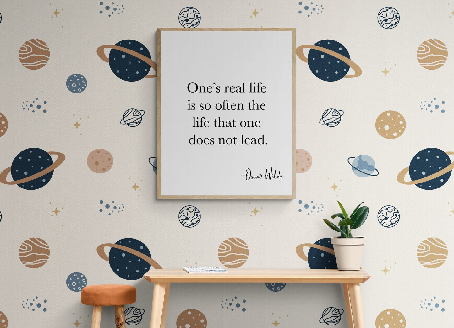 One's Real Life Is Often The Life That One Does Not Lead | Oscar Wilde Quote Print | Inspirational Artwork | Literature Artwork