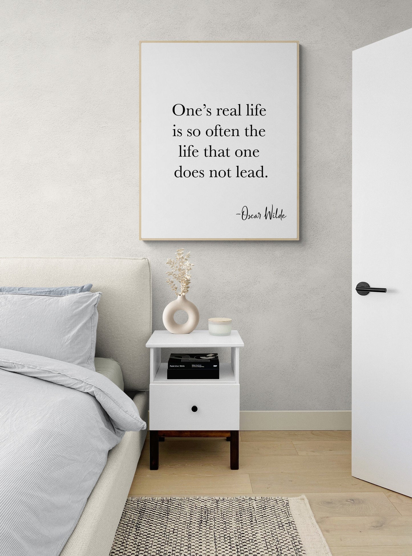 One's Real Life Is Often The Life That One Does Not Lead | Oscar Wilde Quote Print | Inspirational Artwork | Literature Artwork