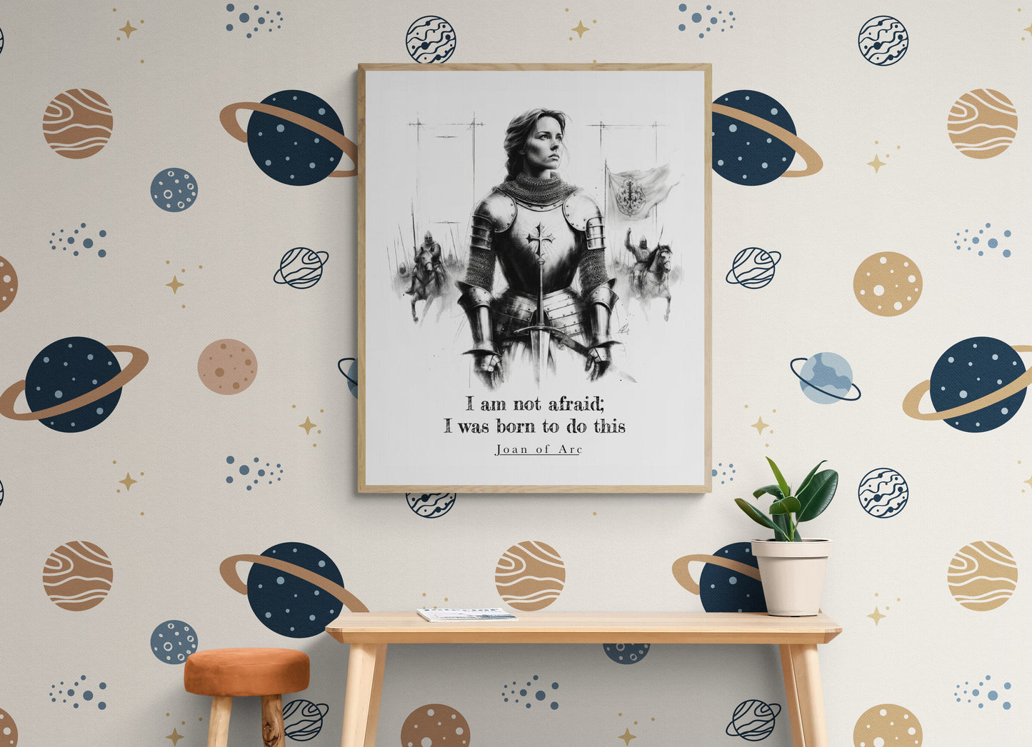 I Am Not Afraid; I Was Born To Do This from Joan Of Arc Quote Art Print