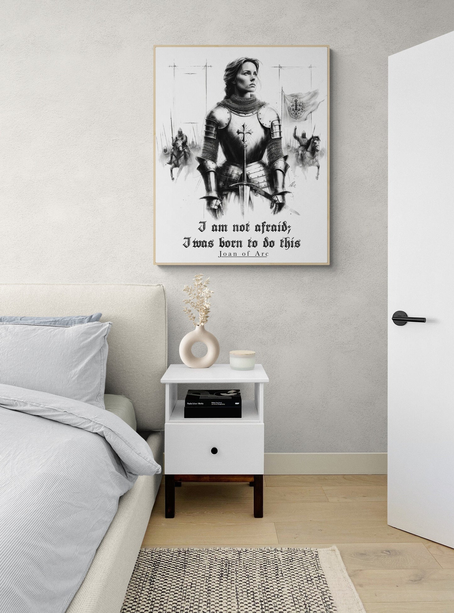 I Am Not Afraid; I Was Born To Do This from Joan Of Arc Typography Art Print