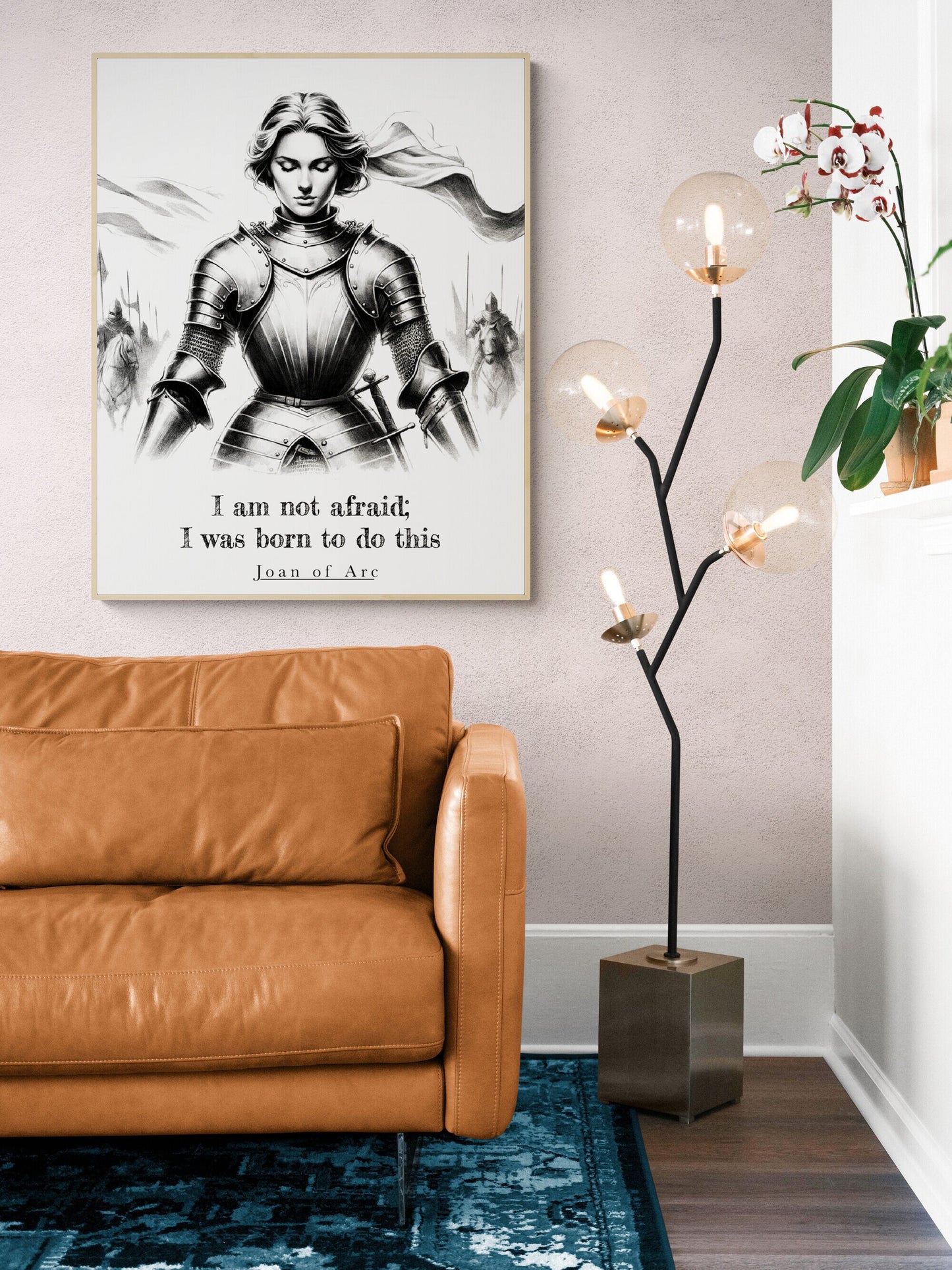 Joan of Arc Quote Art Print | I Am Not Afraid I Was Born To Do This | Inspirational | Home Decor | Living Room | Warrior Poster