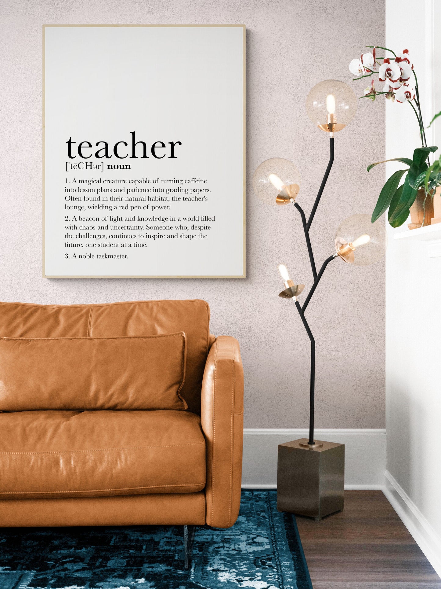 Teacher Definition A Noble Taskmaster Teacher's Appreciation Gift Quote Typography Art Print