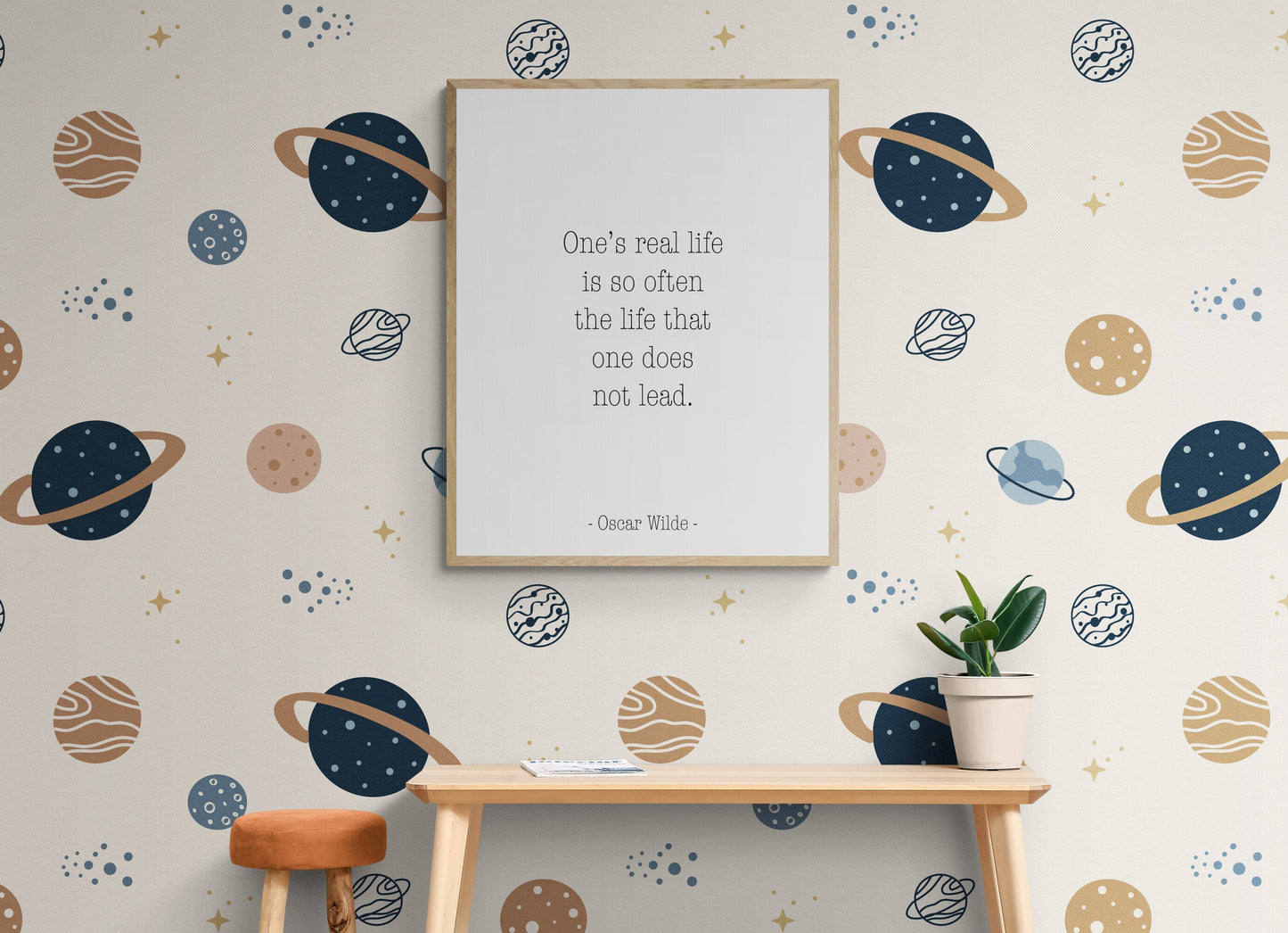 Oscar Wilde Quote Print | One's Real Life Is Often The Life That One Does Not Lead | Inspirational Artwork | Literature Artwork