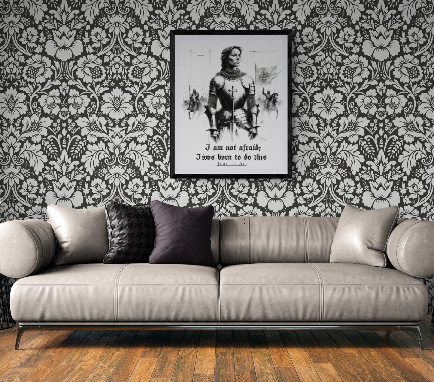 I Am Not Afraid; I Was Born To Do This from Joan Of Arc Typography Art Print
