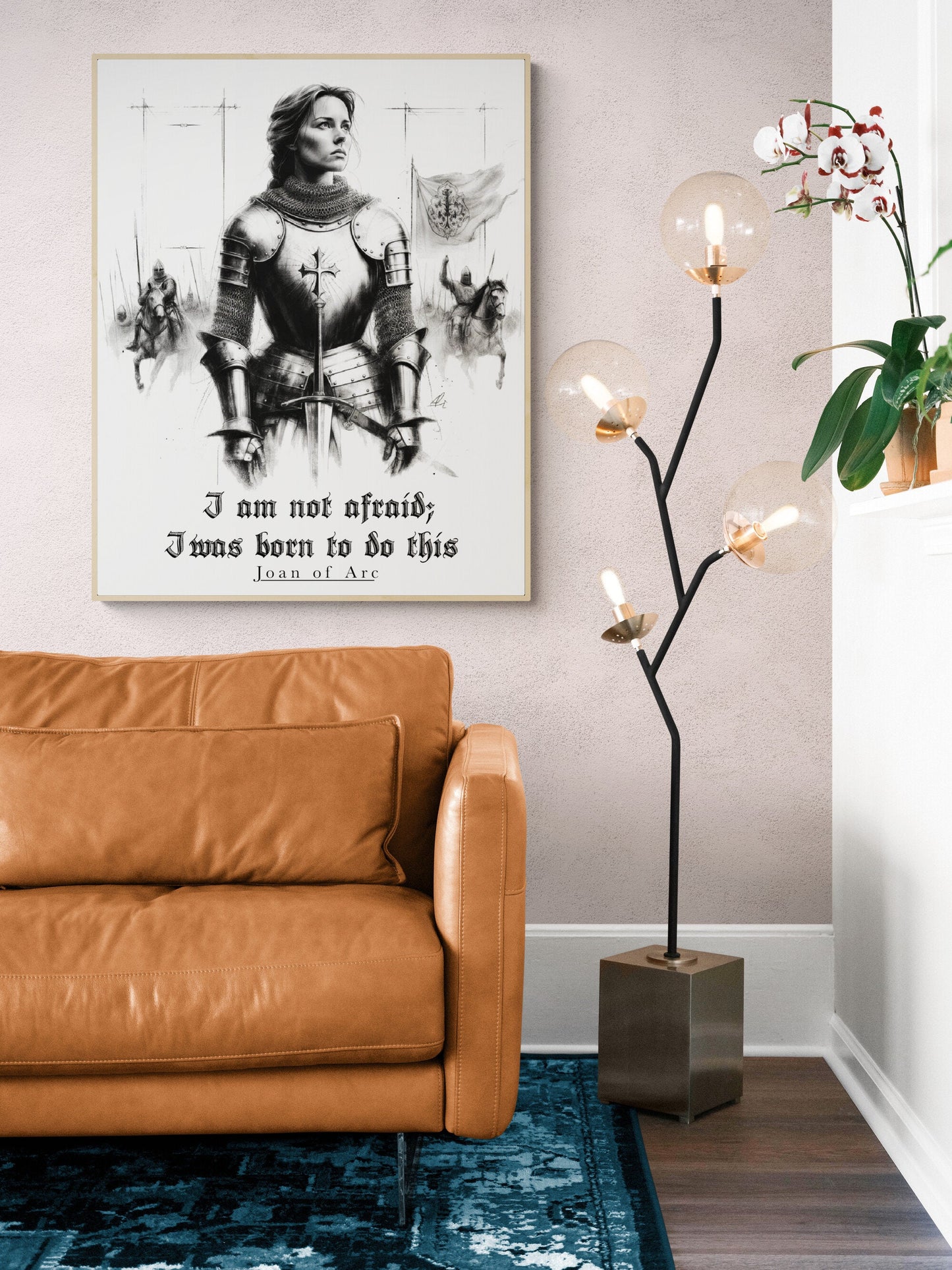 Joan Of Arc Quote Art Print | I Am Not Afraid | I Was Born To Do This | Inspirational Warrior | Motivational Home Decor | History Poster