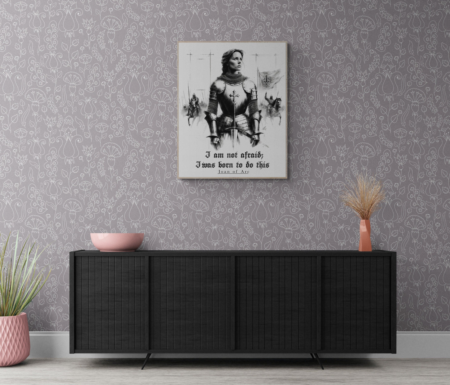 I Am Not Afraid; I Was Born To Do This from Joan Of Arc Typography Art Print