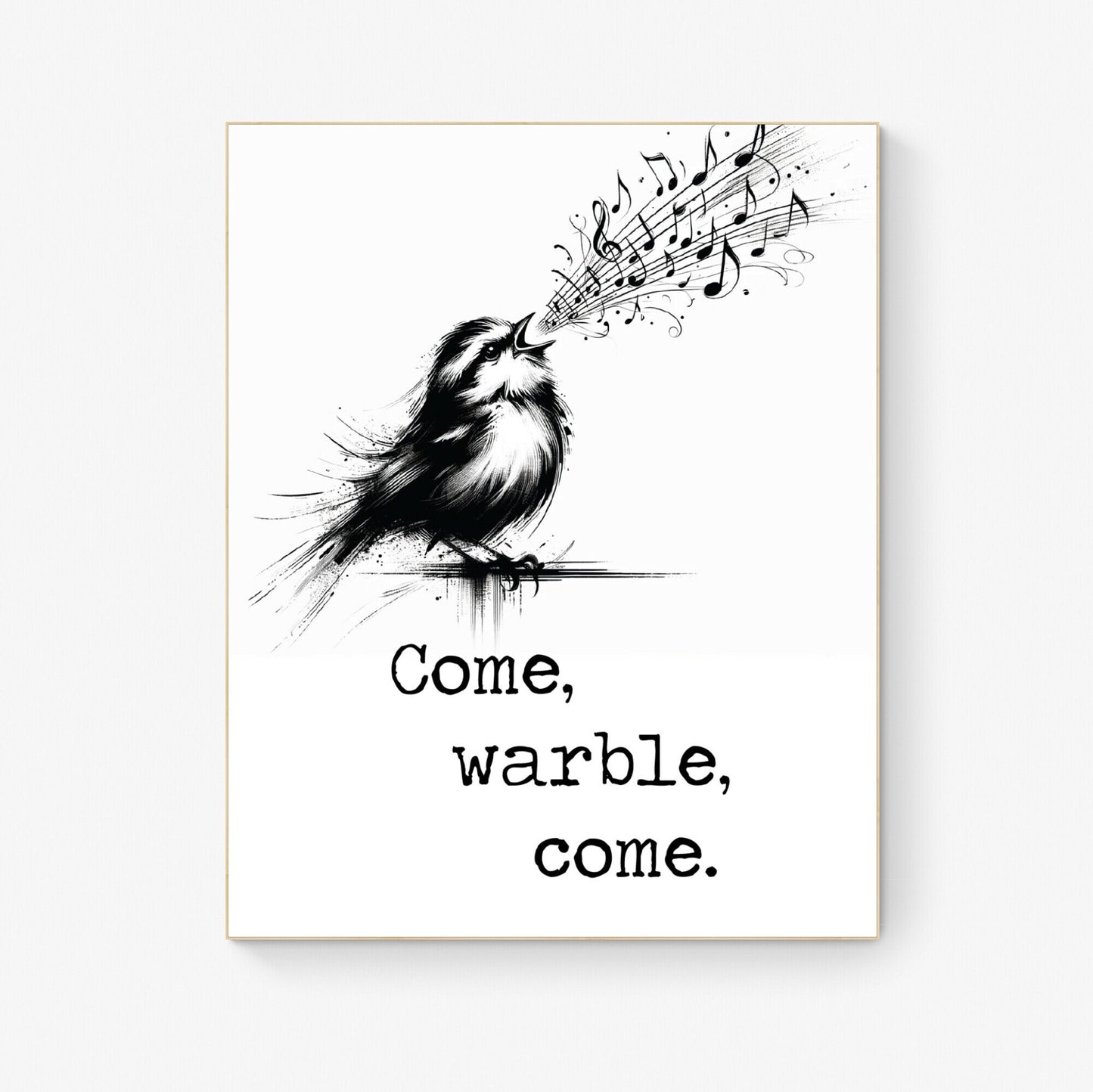 Come Warble Come by William Shakespeare's As You Like It Bird Art Print