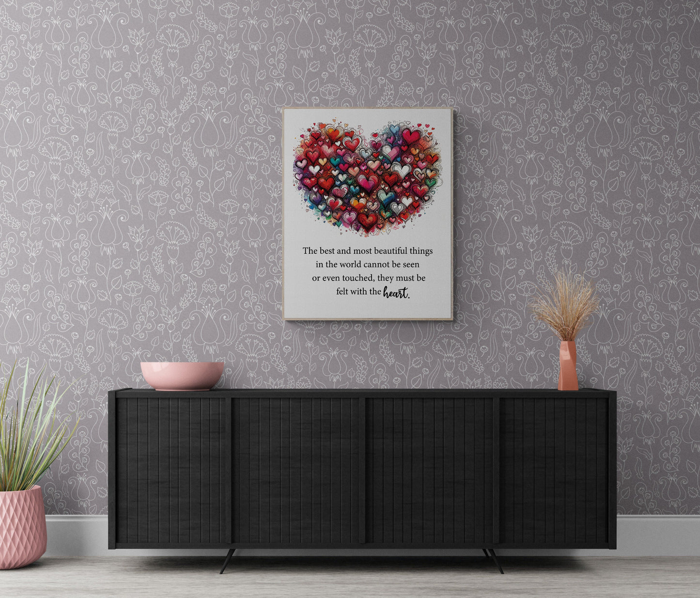 Hellen Keller Quote Art Print | The Best And Most Beautiful Things | Literary Home Decor | Inspirational Poster