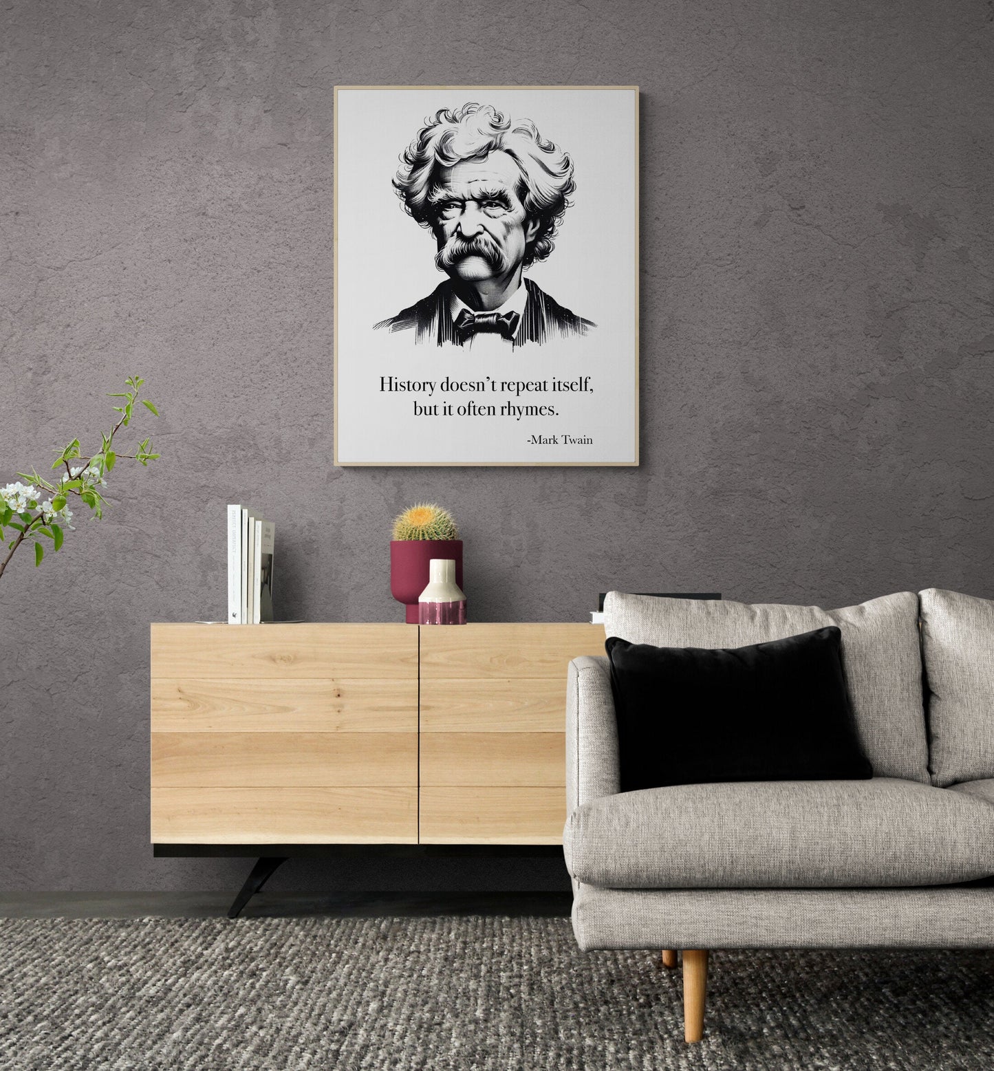 History Doesn't Repeat Itself, But It Often Rhymes from Mark Twain Art Print