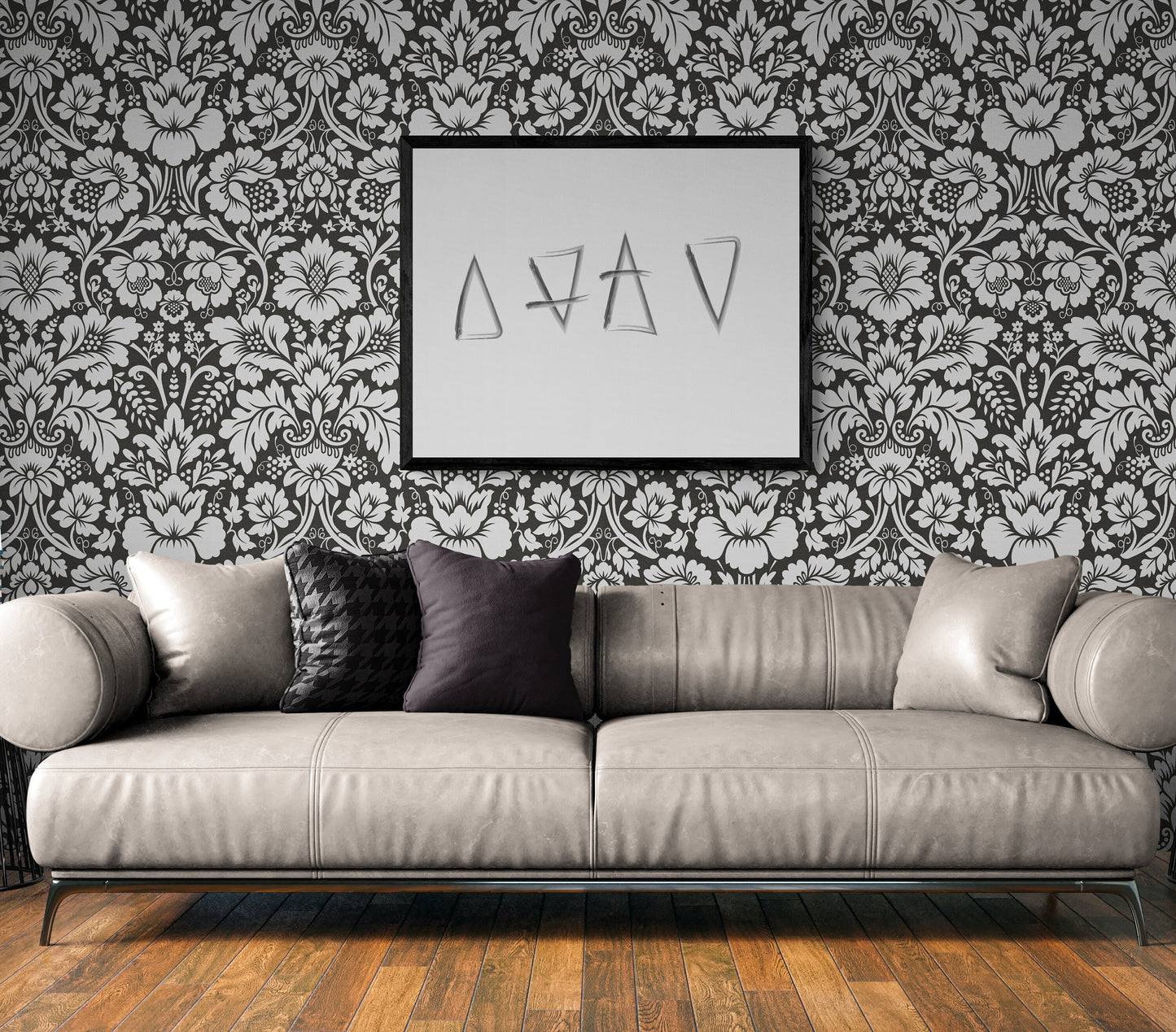 Elements of Fire Earth Water Air Aether Symbols Inspirational Art Print