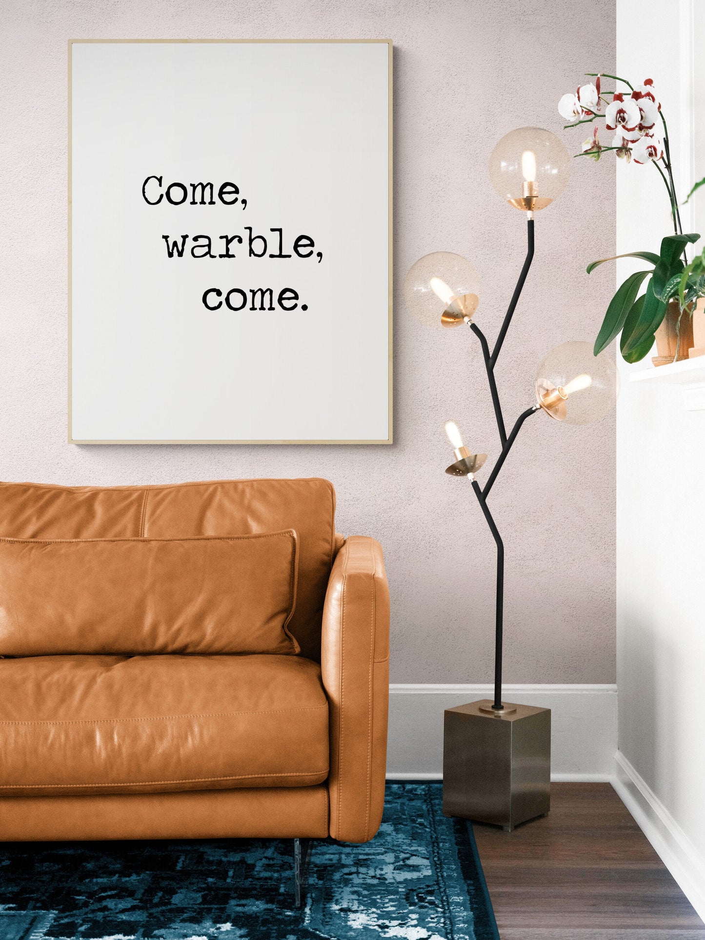 Come Warble Come by William Shakespeare's As You Like It Typography Singer Art Print