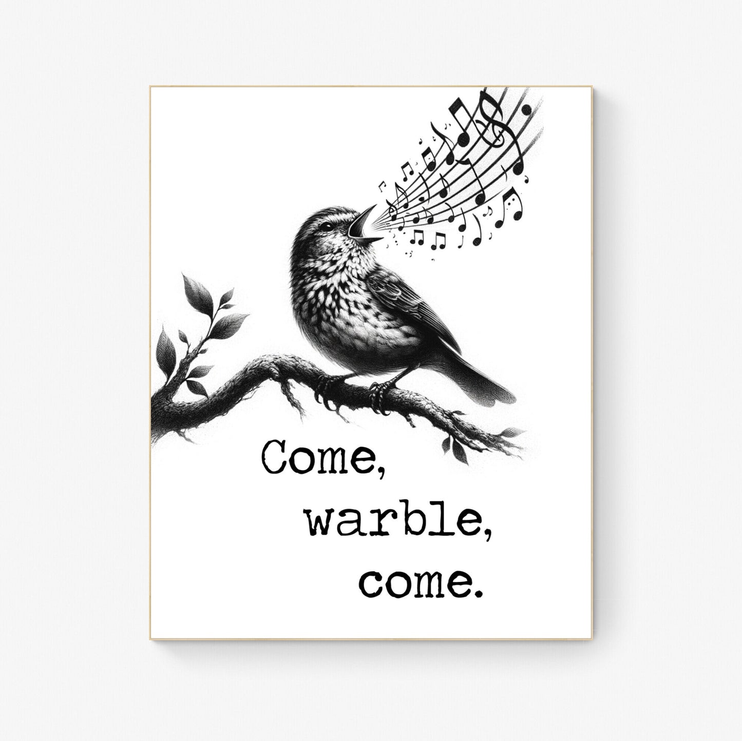 Come Warble Come by William Shakespeare's As You Like It Songbird Art Print