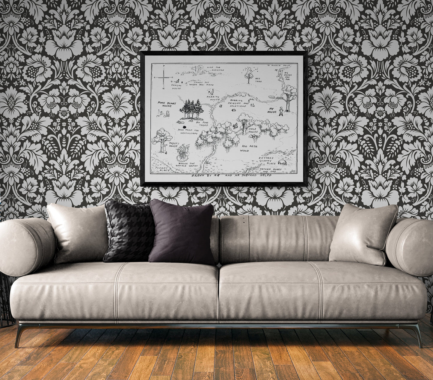 Map of the Hundred Aker Woods | Winnie the Pooh | AA Milne | Art Print