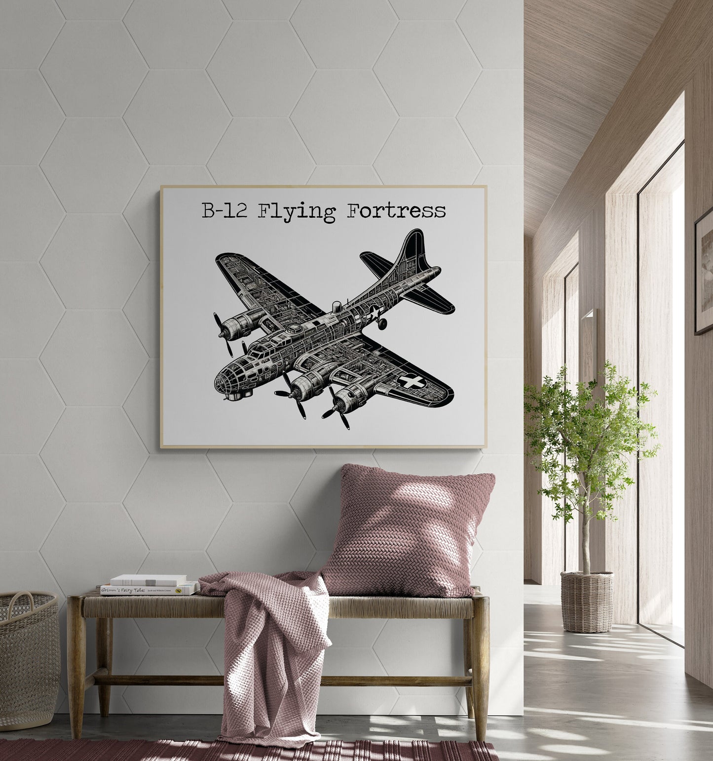 B-12 Flying Fortress | Operation Overlord | Dwight Eisenhower | World War 2 | Art Print