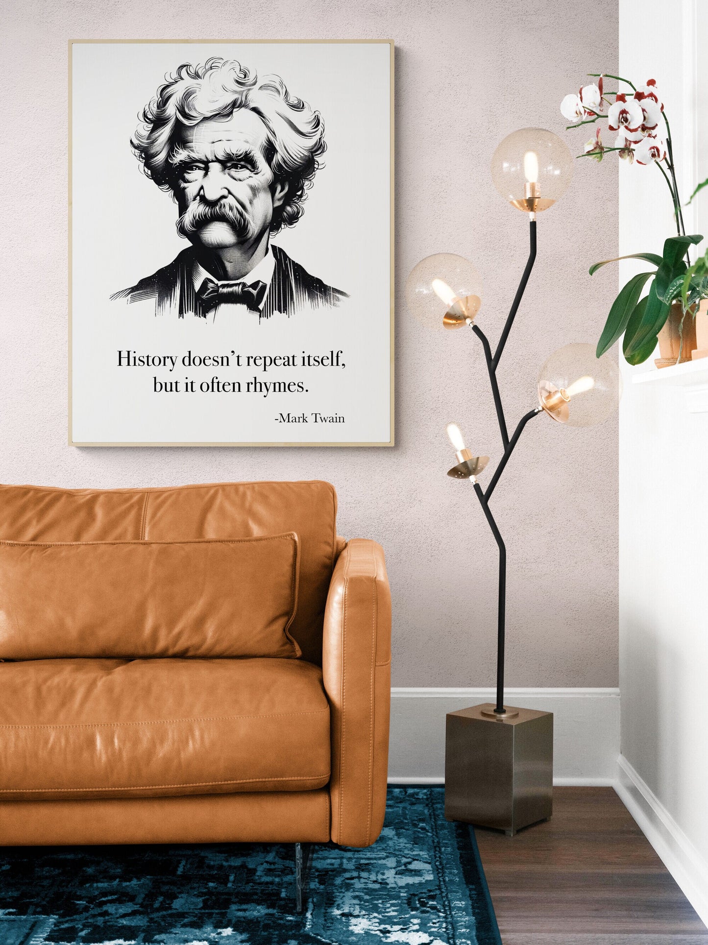 History Doesn't Repeat Itself, But It Often Rhymes from Mark Twain Art Print