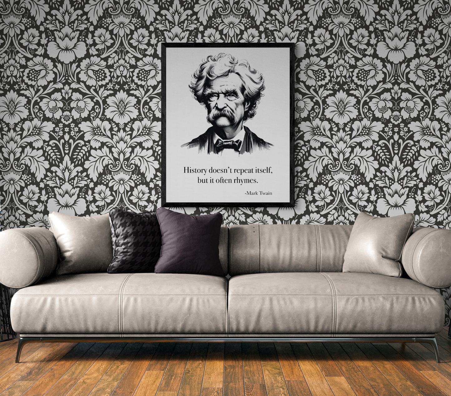 History Doesn't Repeat Itself, But It Often Rhymes from Mark Twain Art Print