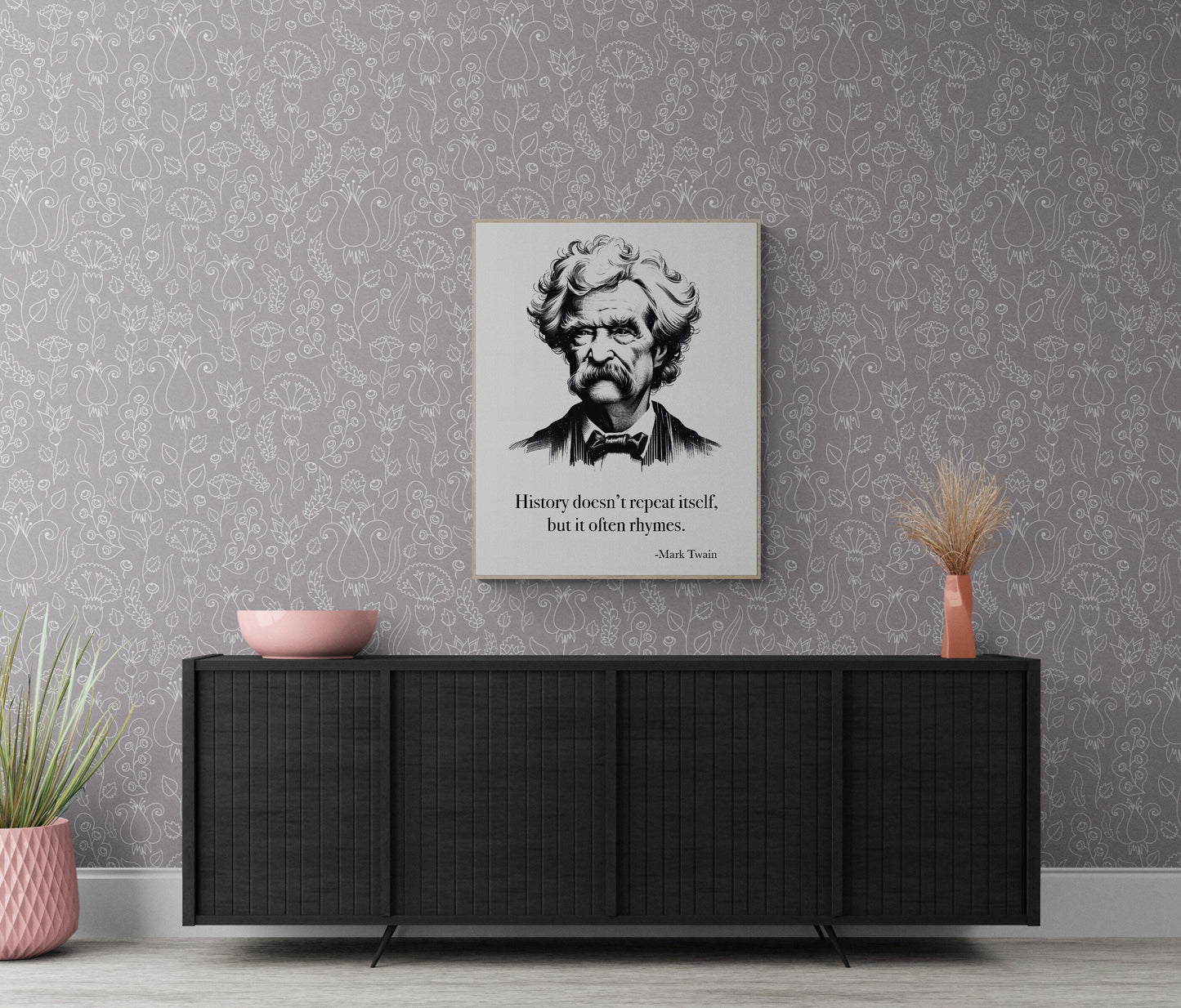 History Doesn't Repeat Itself, But It Often Rhymes from Mark Twain Art Print
