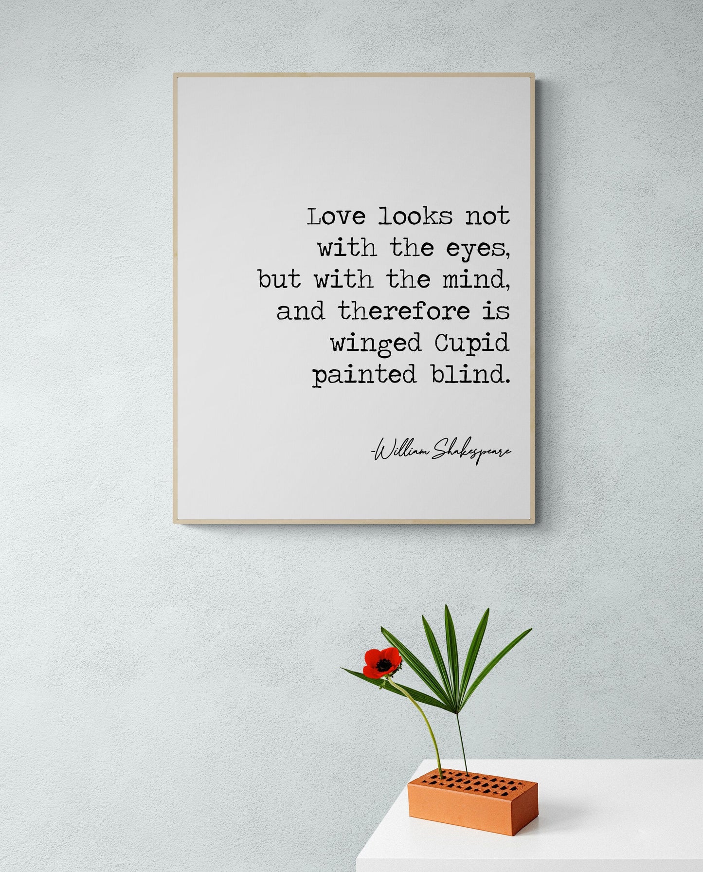 Love Looks Not With The Eyes Cupid William Shakespeare A Midsummer Night's Dream Art Print