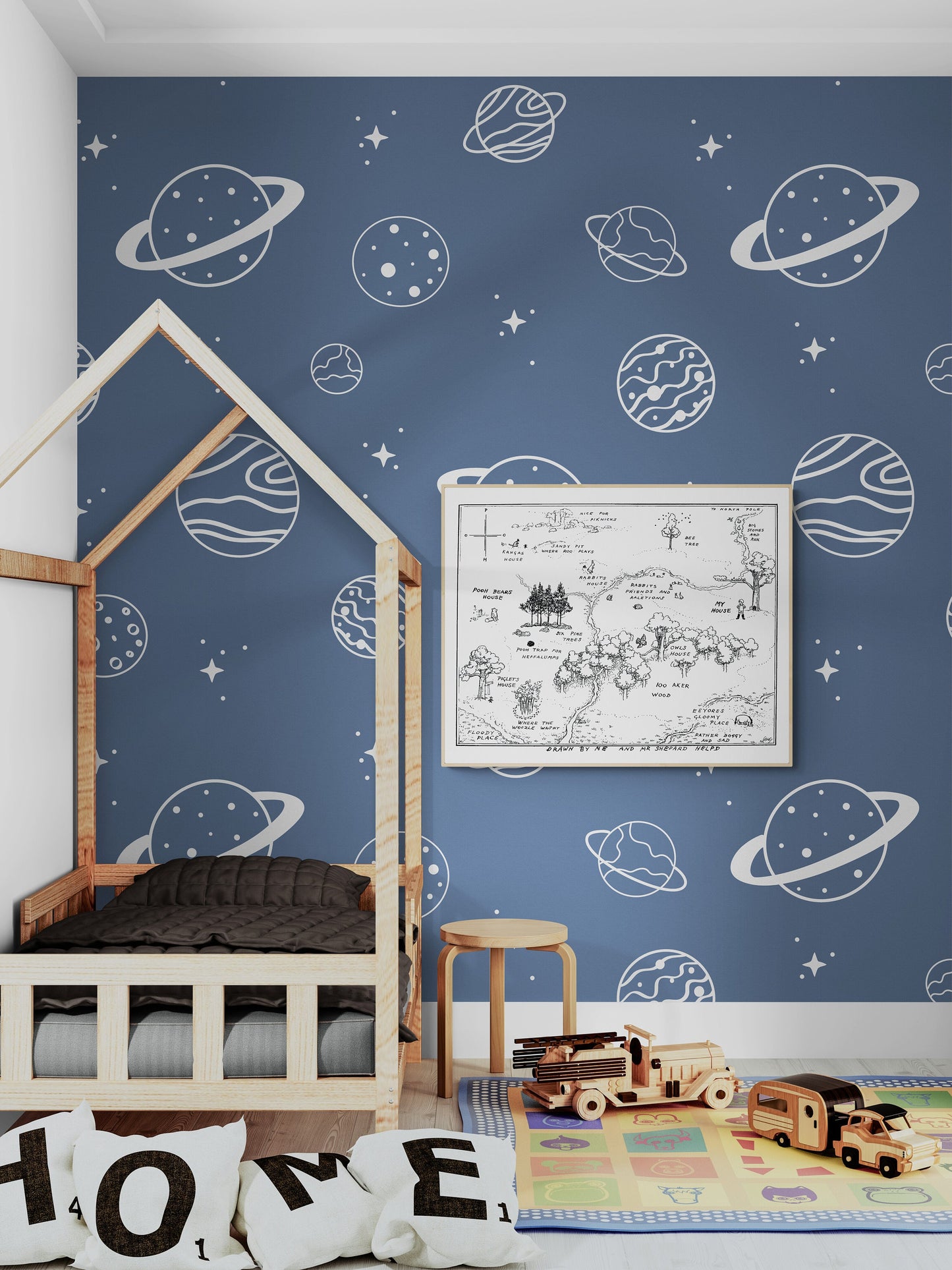 Map of the Hundred Aker Woods | Winnie the Pooh | AA Milne | Art Print