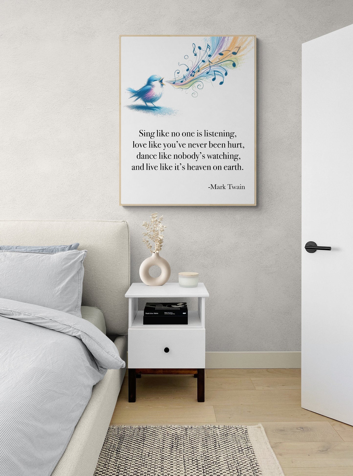 Sing Like No One's Listening Love Like You've Never Been Hurt | Dance Like Nobody's Watching byMark Twain Art Print
