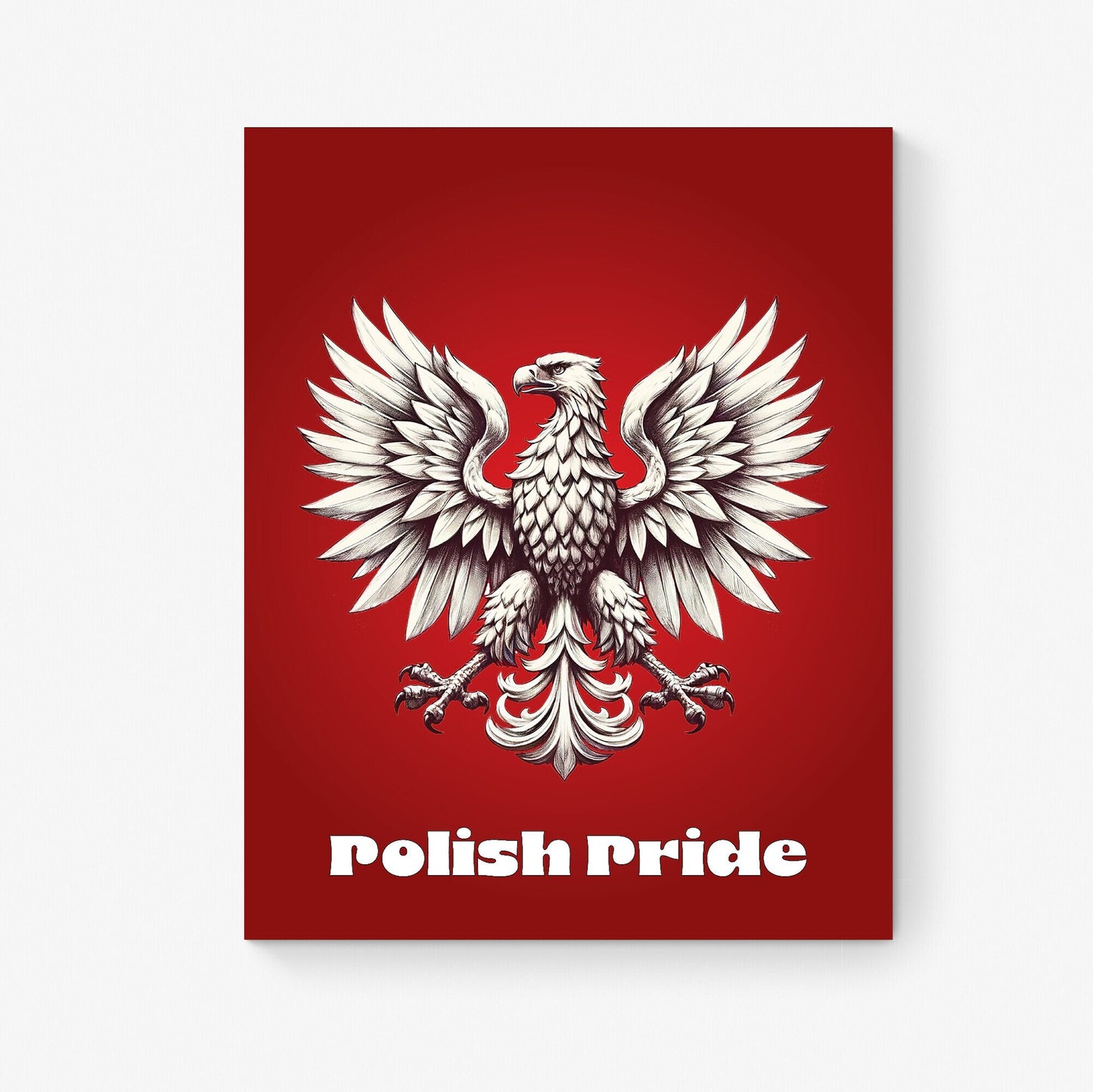 Polish Eagle Emblem - Polska Polski Orzel Red Home Decor - Unframed Heritage Wall Art Print