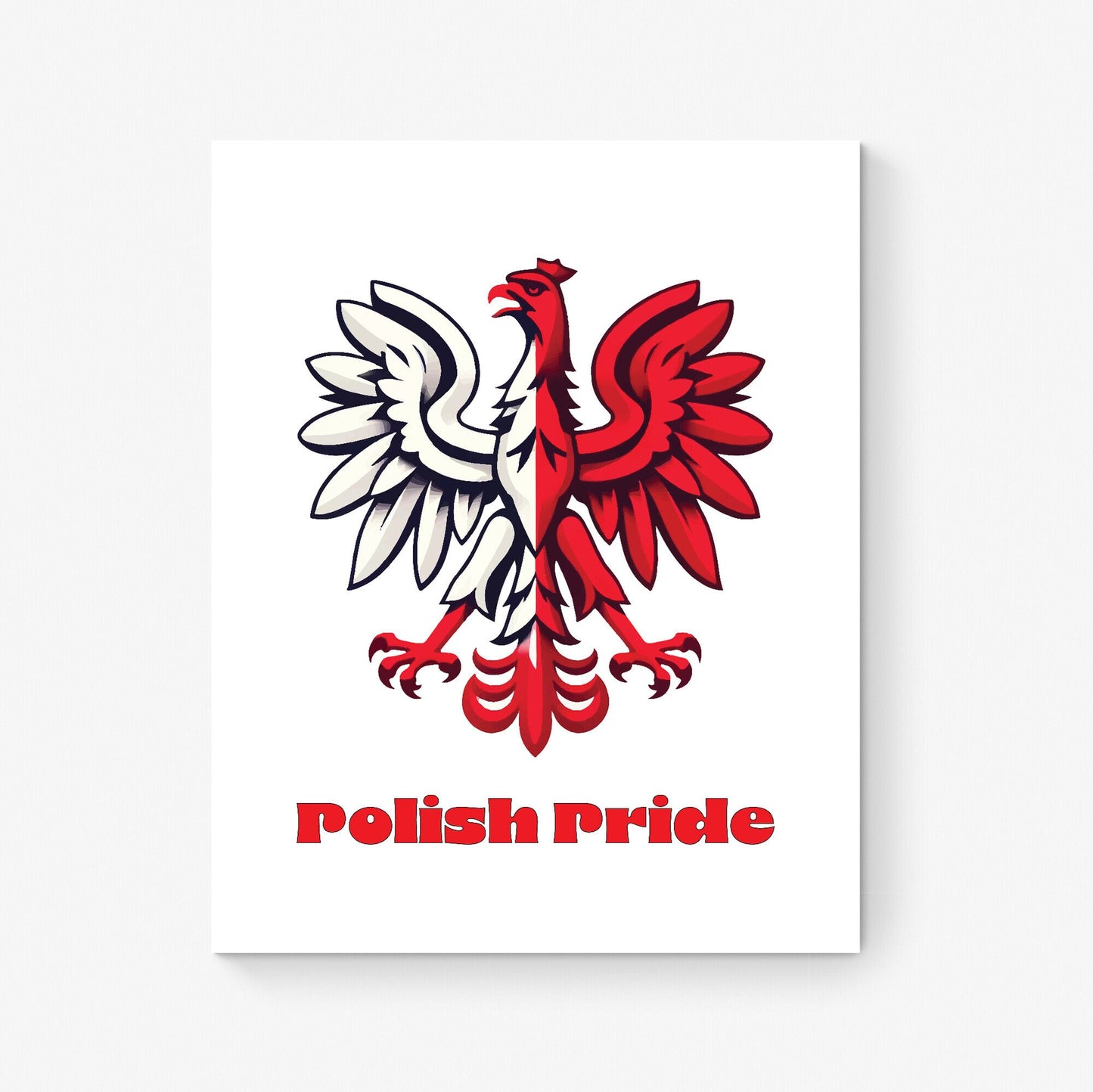Polish Eagle Emblem - Polska Polski Orzel Red Home Decor - Unframed Heritage Wall Art Print