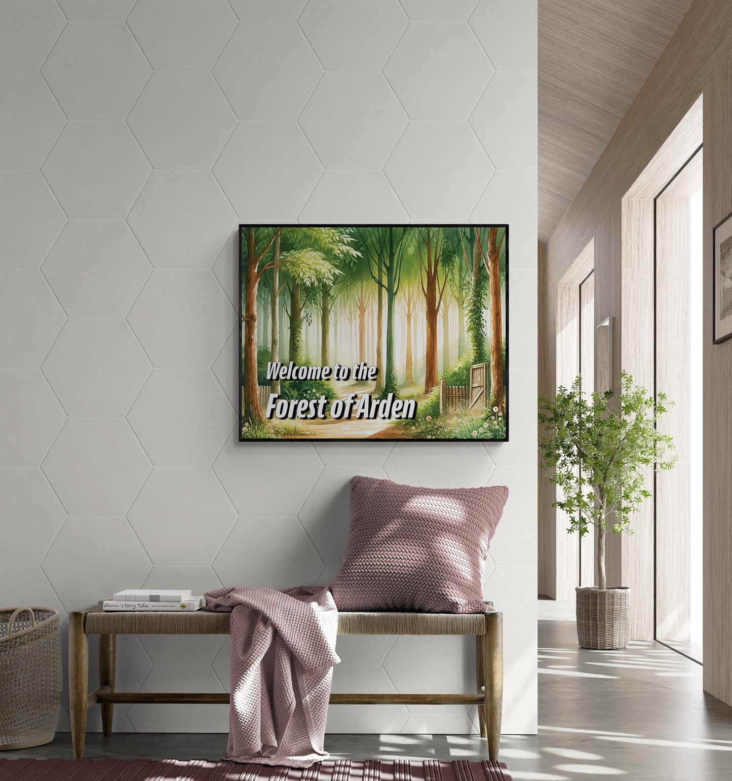 Welcome To The Forest of Arden from As You Like It by William Shakespeare Tourism Home Decor Sign Art Print