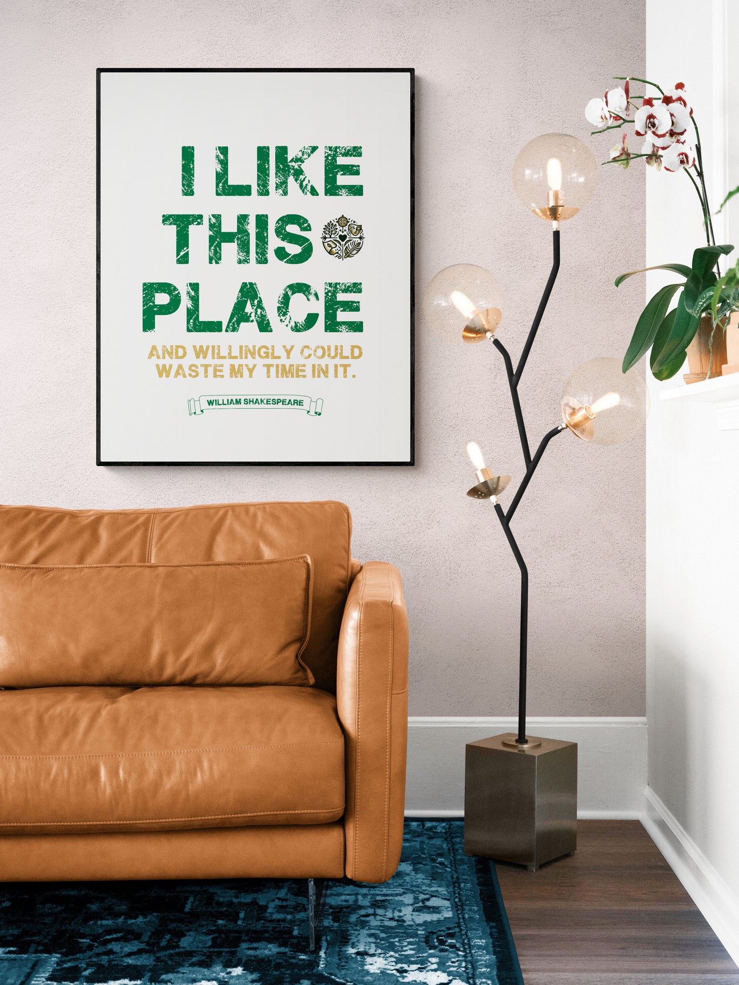 I Like This Place, And Willingly Could Waste My Time In It | Celia | William Shakespeare | As You Like It | Typography Art Print