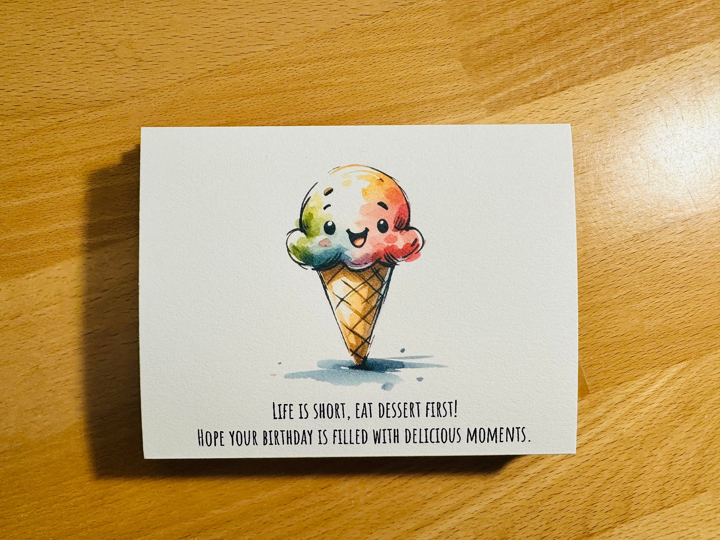 Watercolor Happy Birthday Cards | Set of 10 Letters | Blank Inside | Unique Custom Gift | High-Quality Card Stock with Envelope