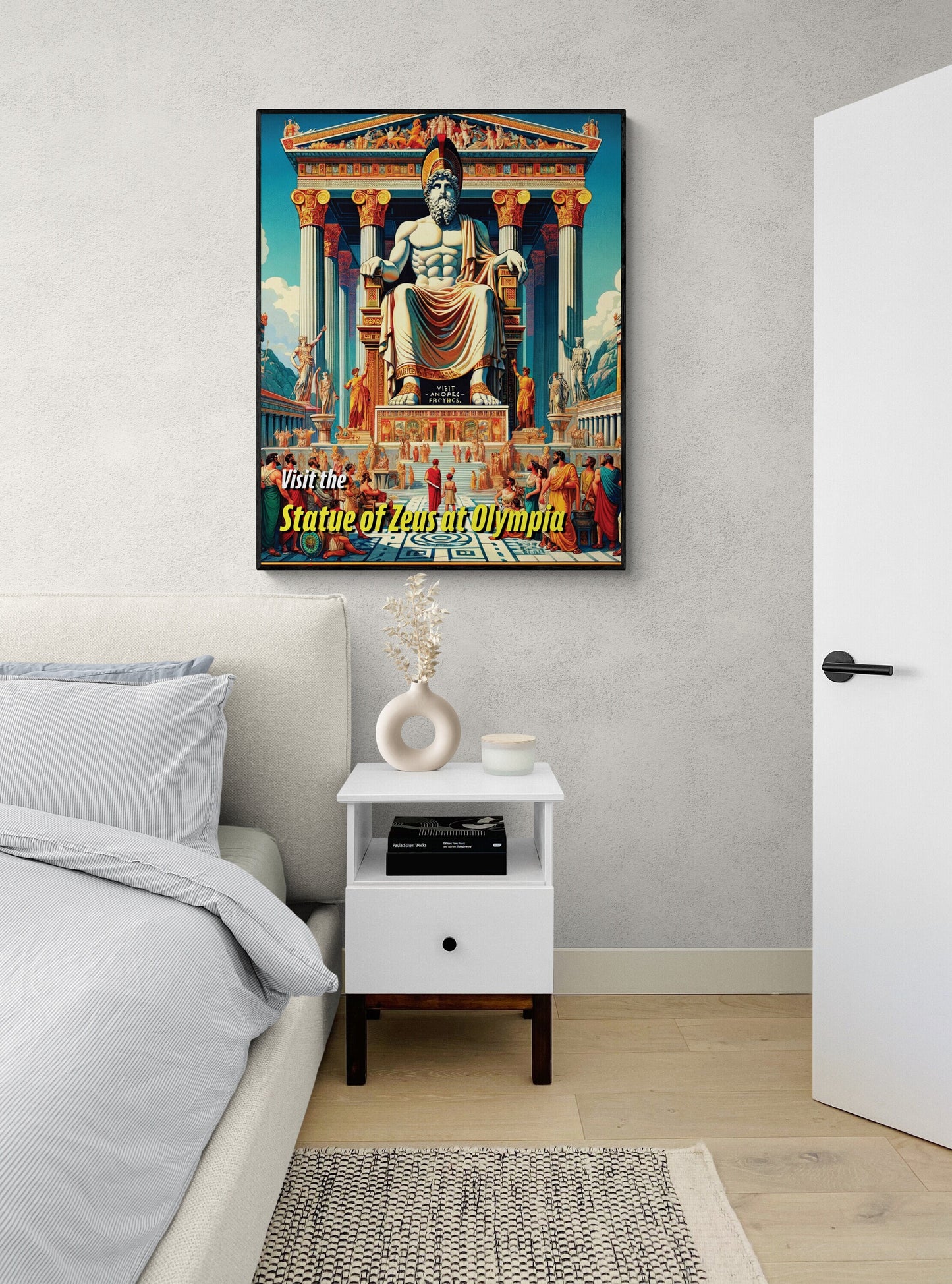 The Temple of Zeus | Seven Wonders of the Ancient World Tourist Poster | Travel | Cultural Home Decor | History | Wall Art Print