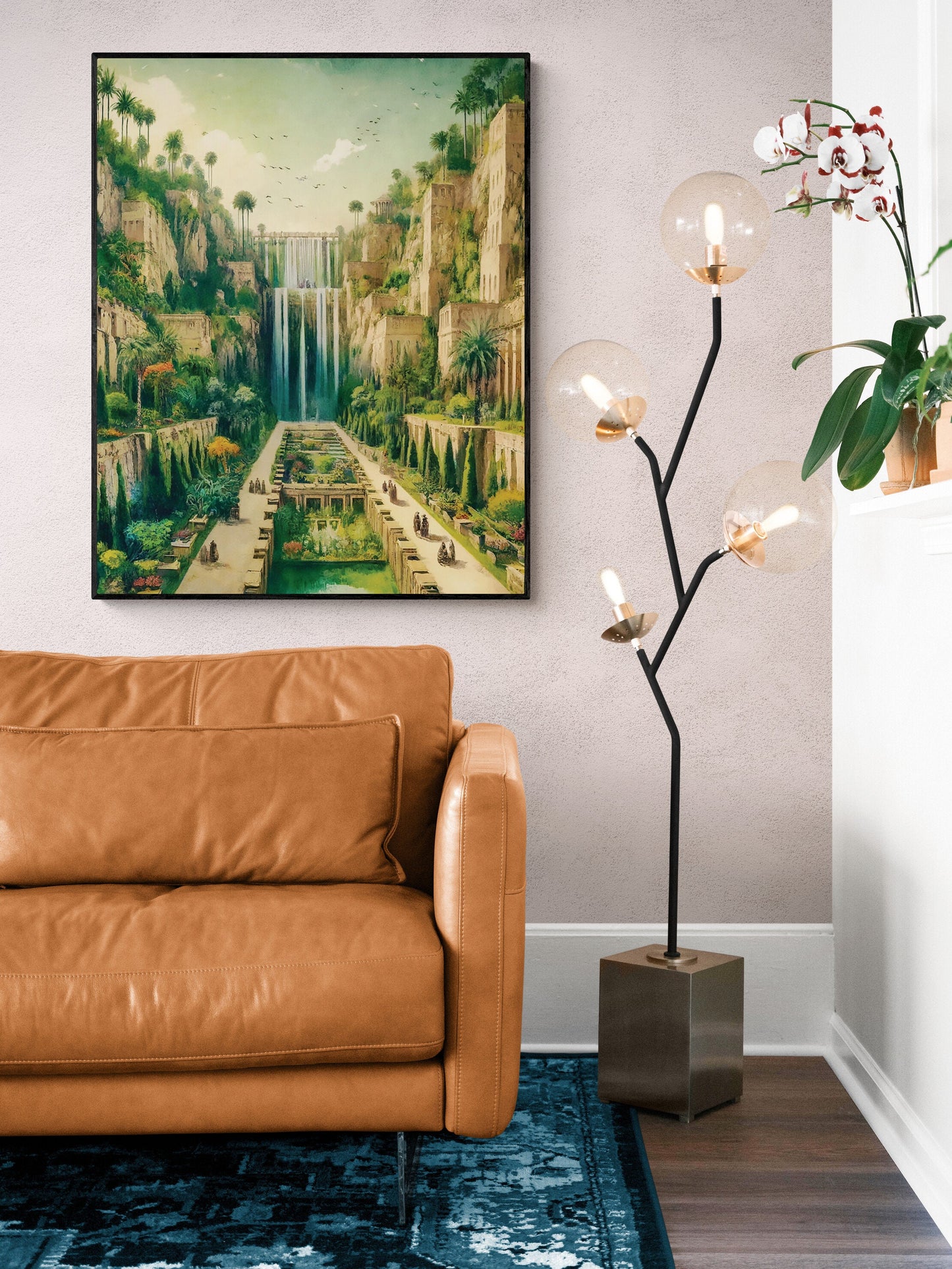 Hanging Gardens of Babylon | Seven Wonders of the Ancient World Tourist Poster | Travel | Home Decor | History | Watercolor Wall Art Print