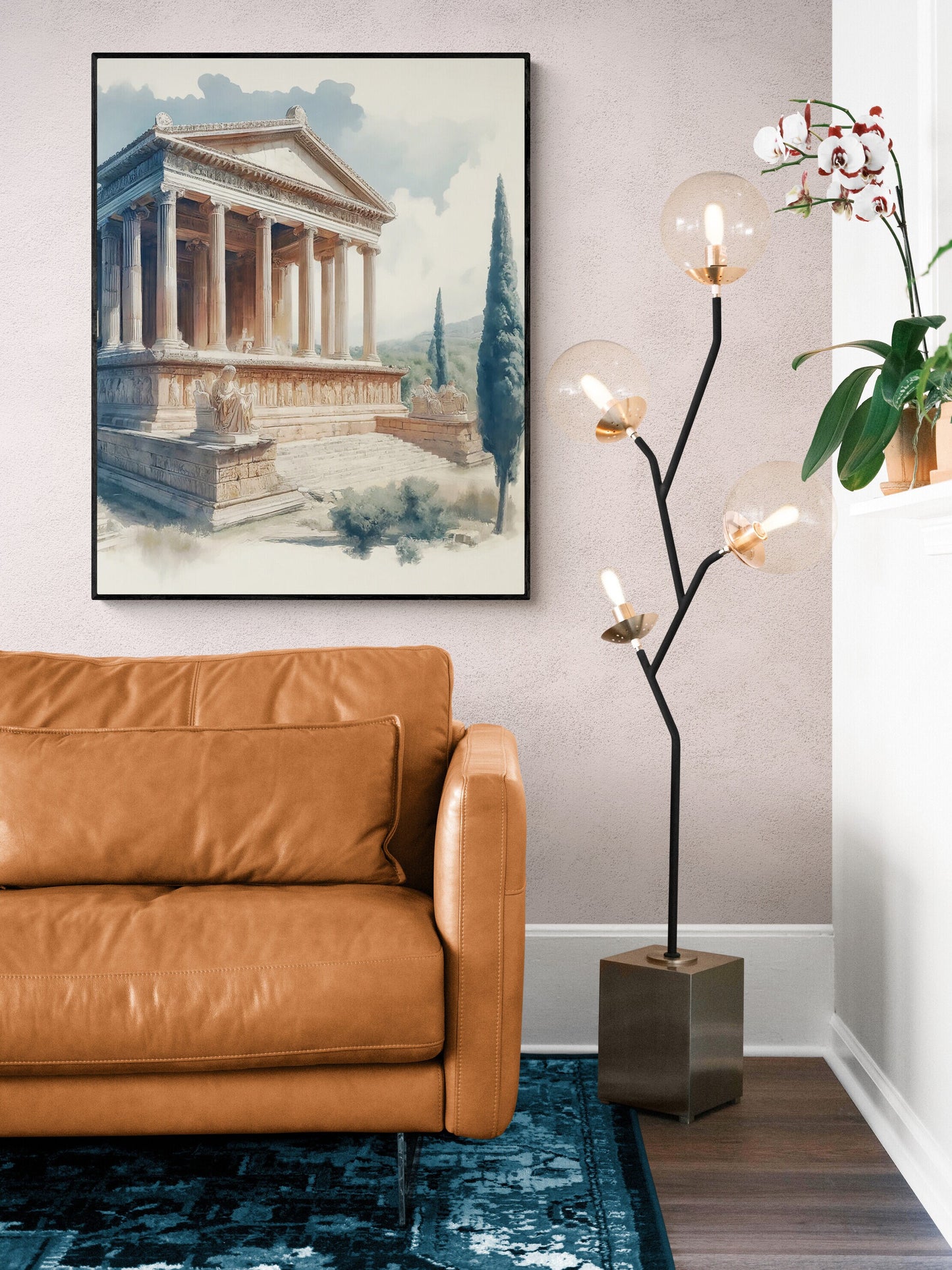 The Mausoleum at Halicarnassus | Seven Wonders of the Ancient World Tourist Poster | Travel | Home Decor | History Watercolor Wall Art Print