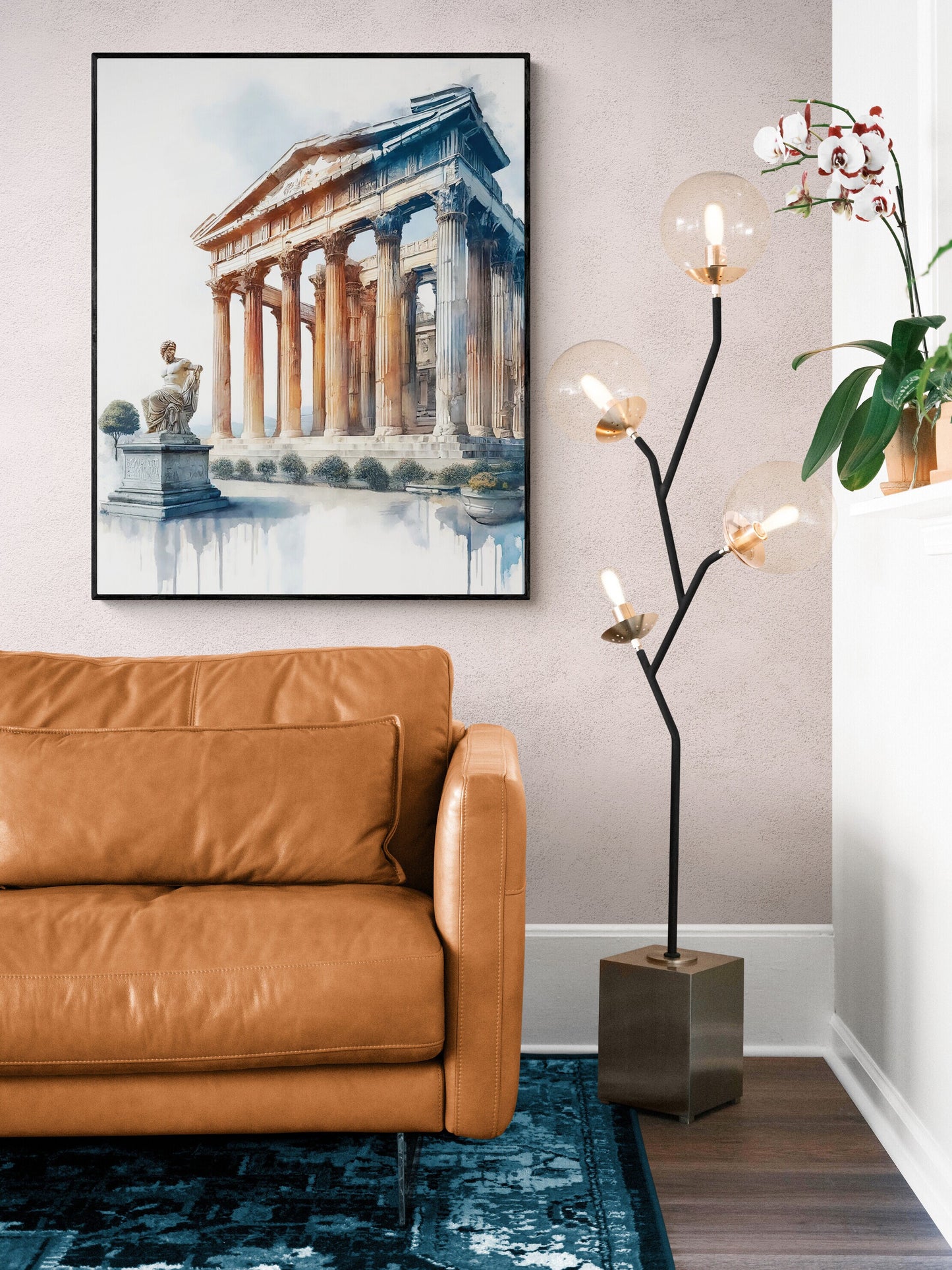 The Temple of Zeus | Seven Wonders of the Ancient World Tourist Poster | Travel | Cultural Home Decor | History | Watercolor Wall Art Print