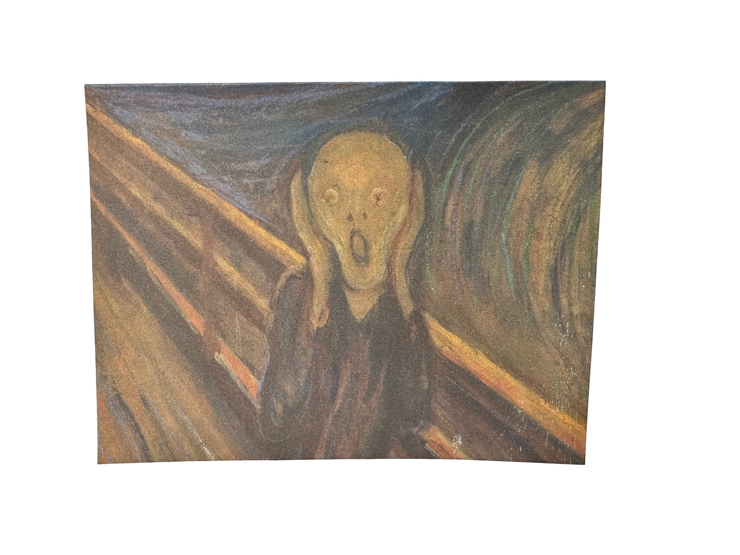 Get Well Soon Card Featuring 'The Scream' by Edvard Munch - High-Quality Card Stock with Heavy-Duty Envelope