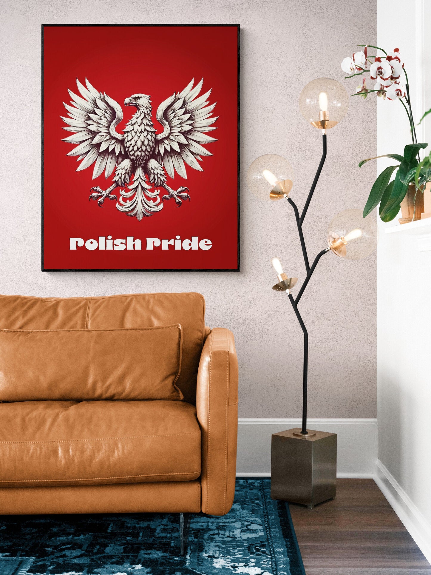 Polish Pride Eagle Art Print | White Eagle Poland National Symbol Wall Artwork | Heritage Home Decor | Poster