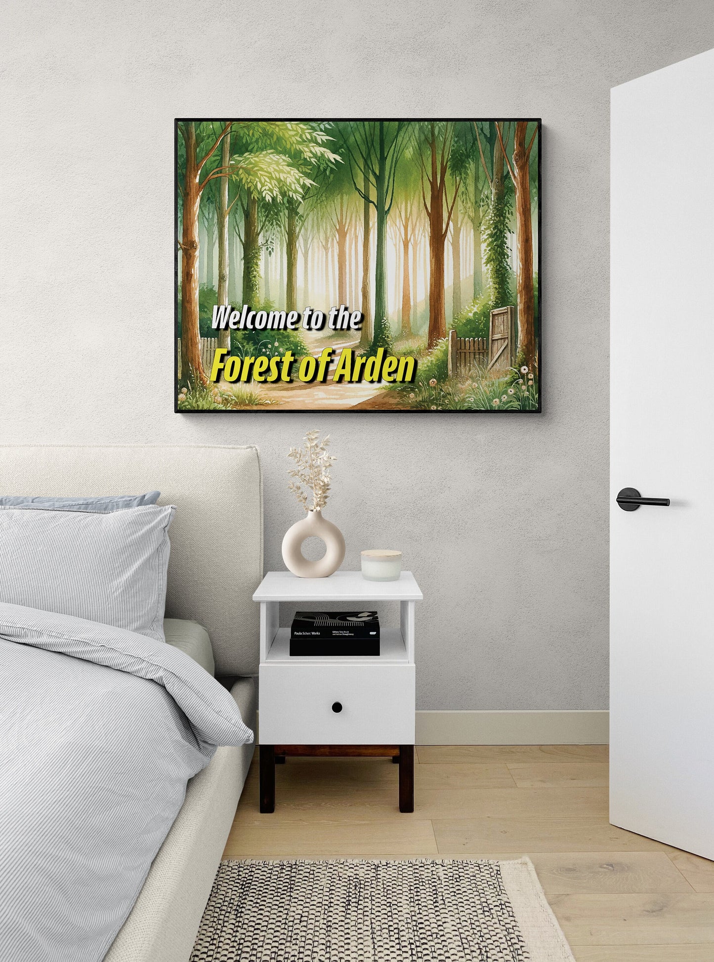 Welcome To The Forest of Arden from As You Like It by William Shakespeare Tourism Home Decor Sign Art Print