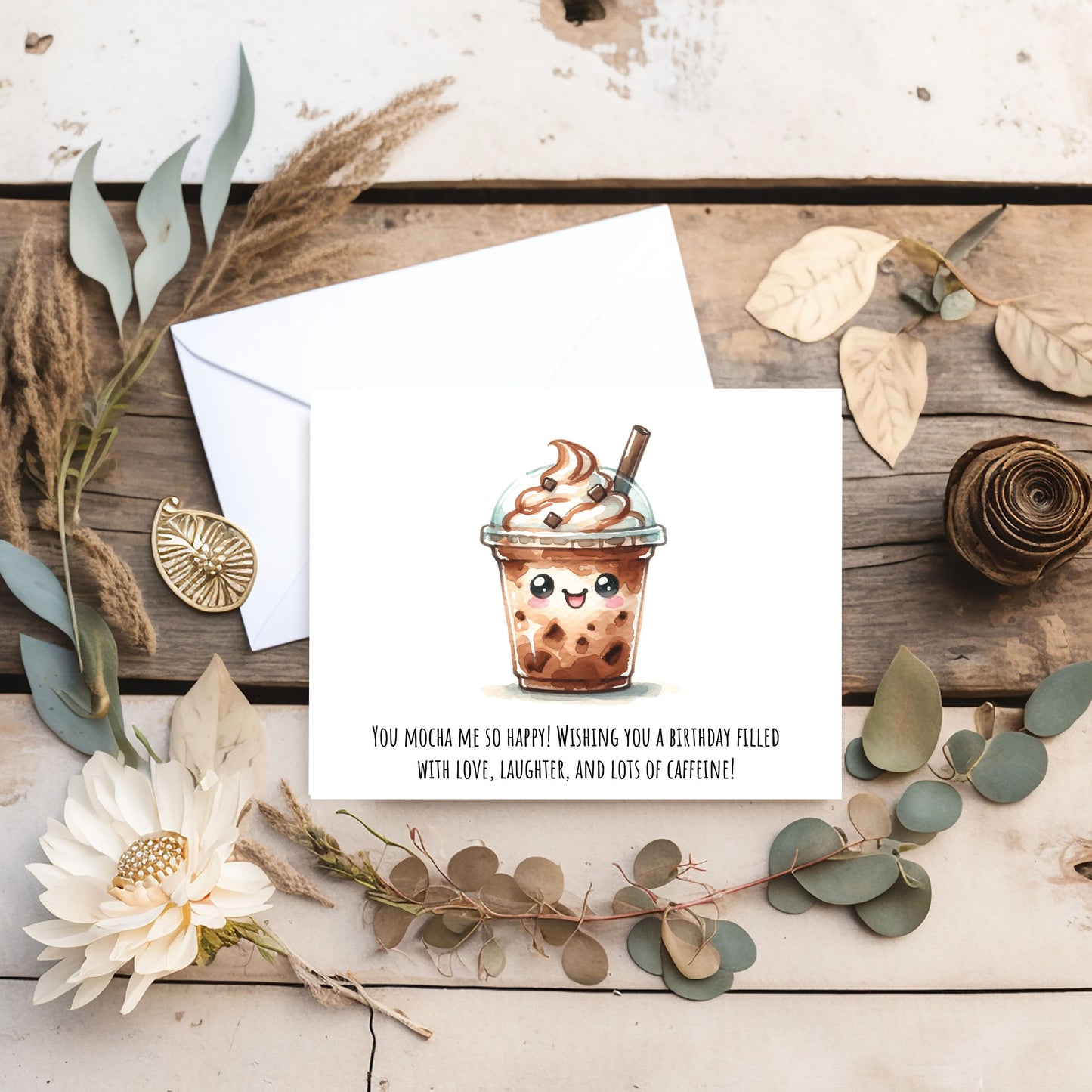Watercolor Happy Birthday Cards | Set of 10 Letters | Blank Inside | Unique Custom Gift | High-Quality Card Stock with Envelope