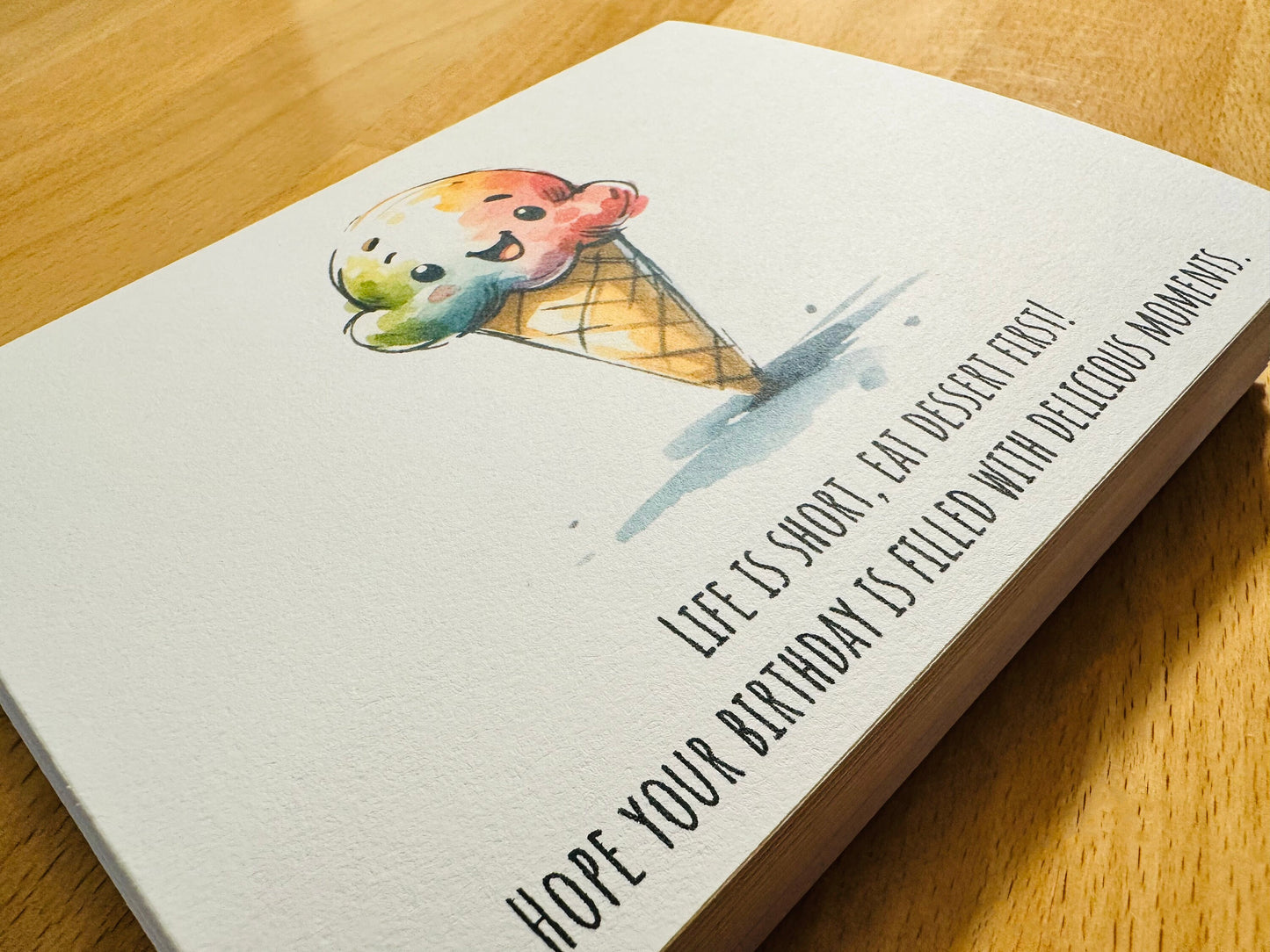 Watercolor Happy Birthday Cards | Set of 10 Letters | Blank Inside | Unique Custom Gift | High-Quality Card Stock with Envelope
