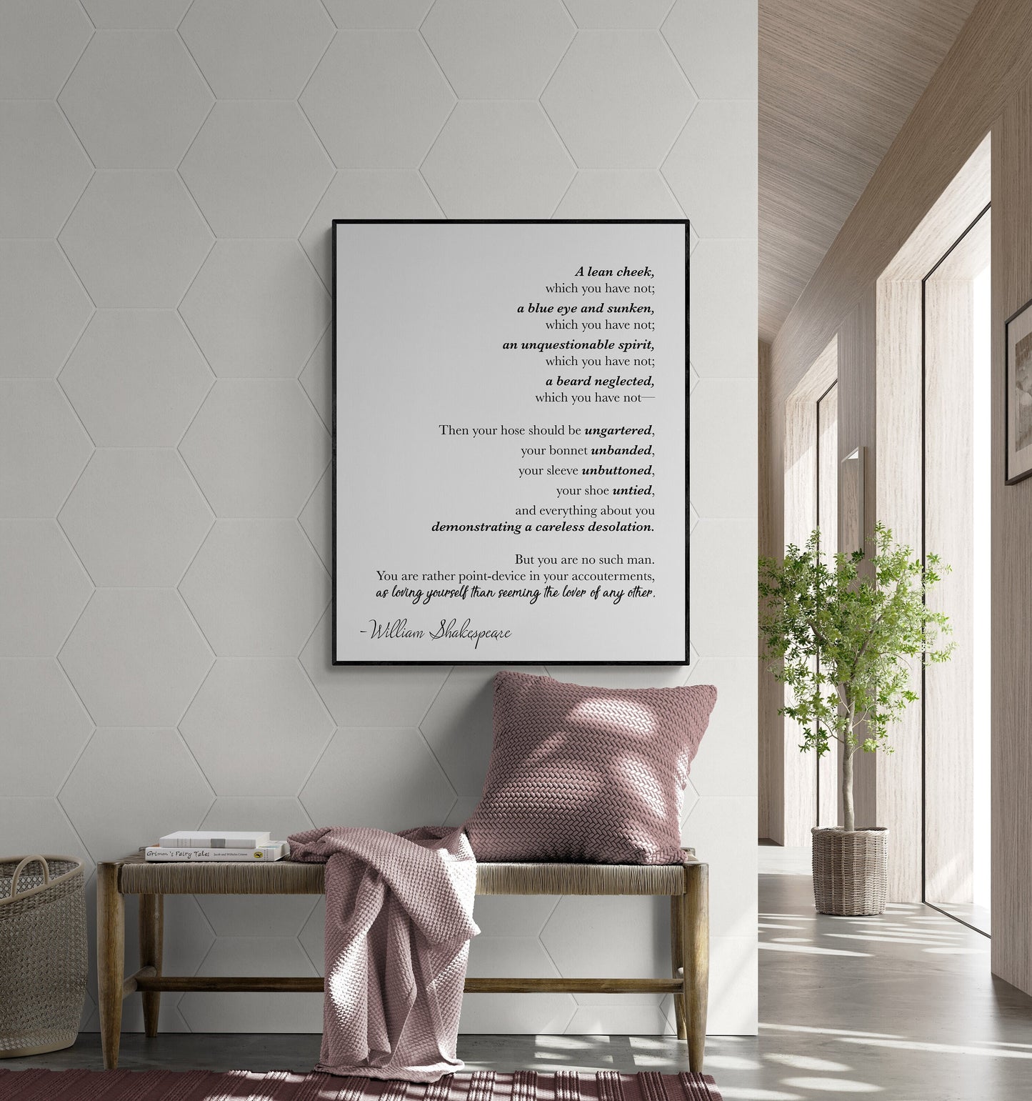 The Marks Of A Person In Love from As You Like It by William Shakespeare | Typography | Home Decor | Art Print