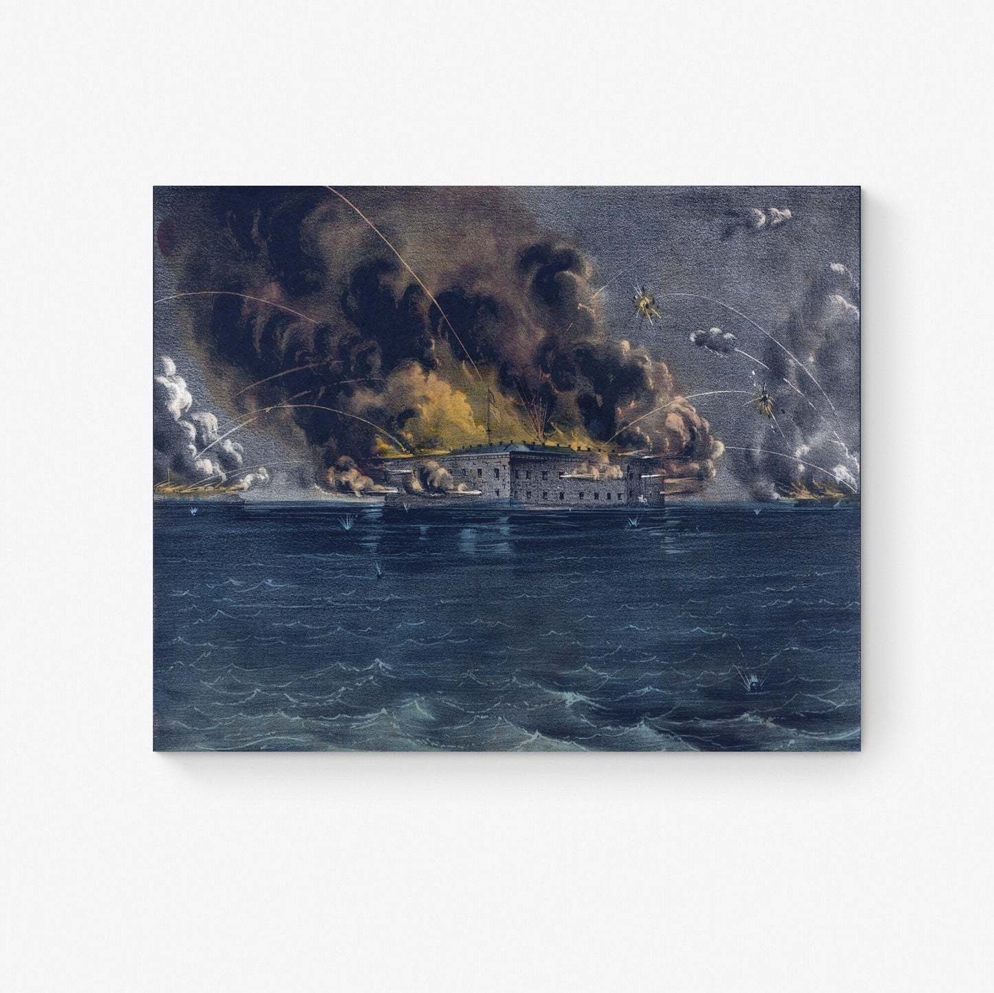 Bombardment of Fort Sumnter | Charleston South Carolina | Civil War | United States of America | President Abraham Lincoln | Art Print