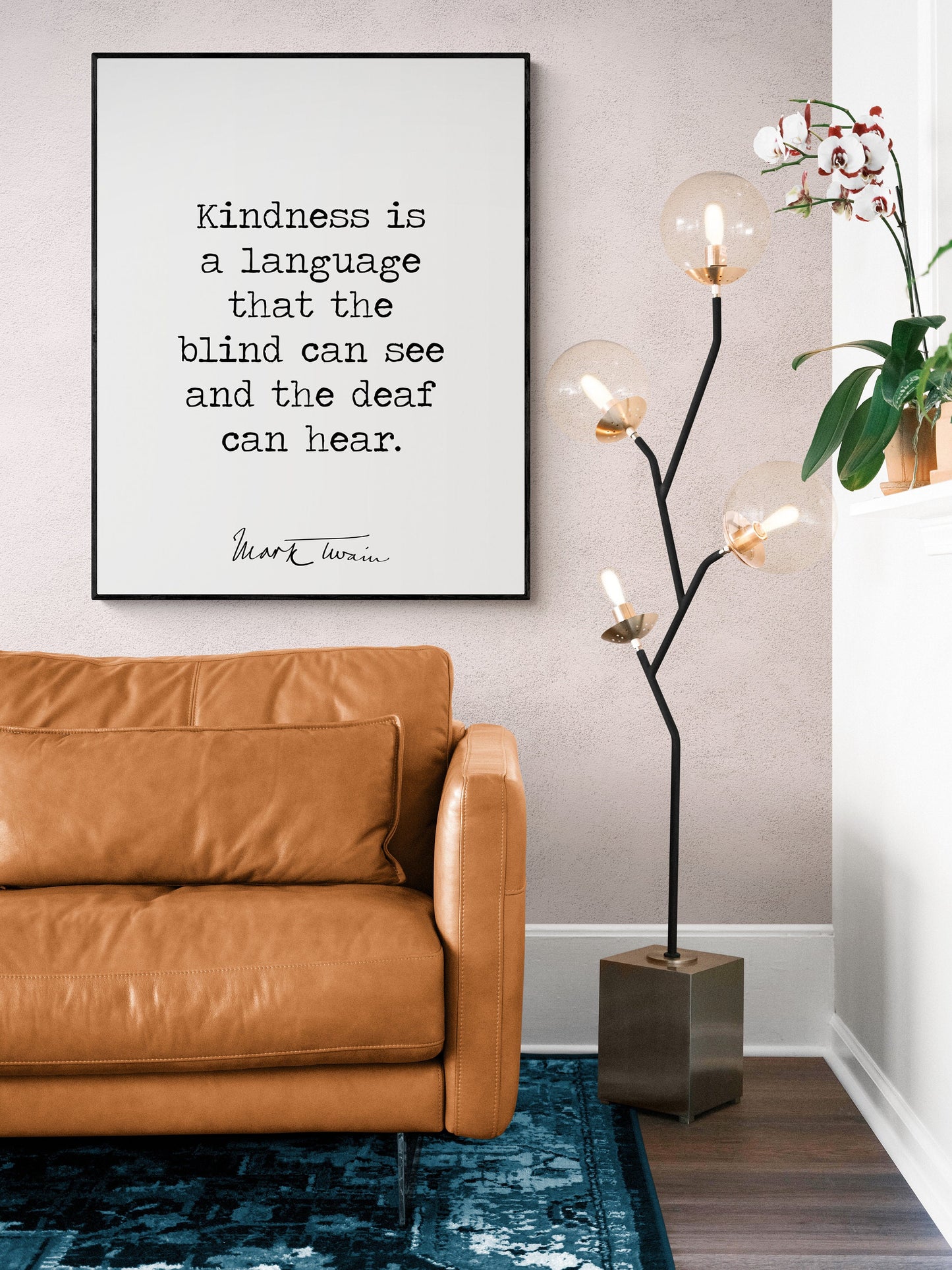 Mark Twain Quote Art Print | Kindness Is A Language That The Blind Can See | Motivational | Literary Home Decor | Living Room | Poster
