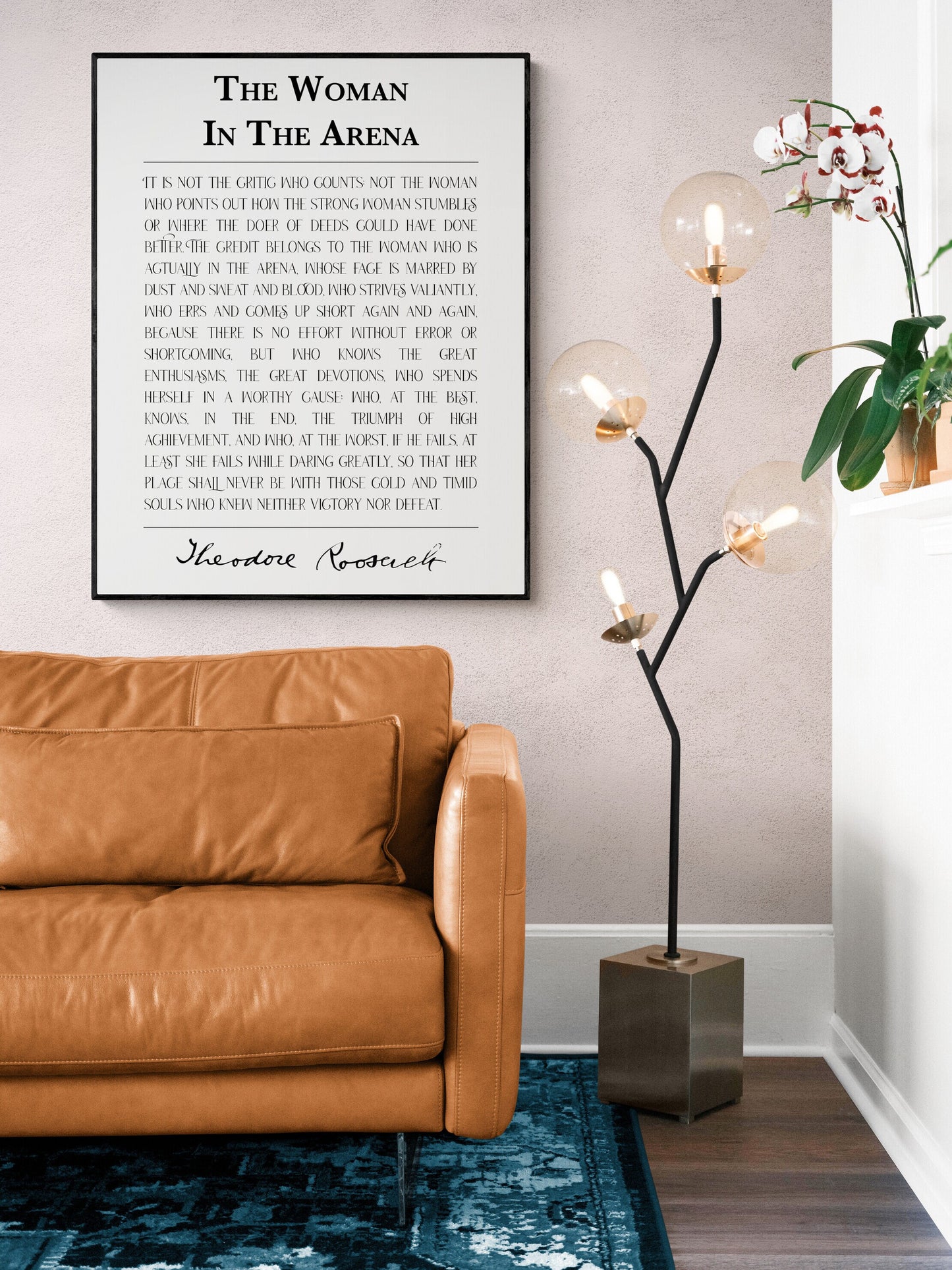 The Woman In The Arena | Theodore Teddy Roosevelt | Typography | Motivational | Inspirational Print | Home Decor | Wall Art Print