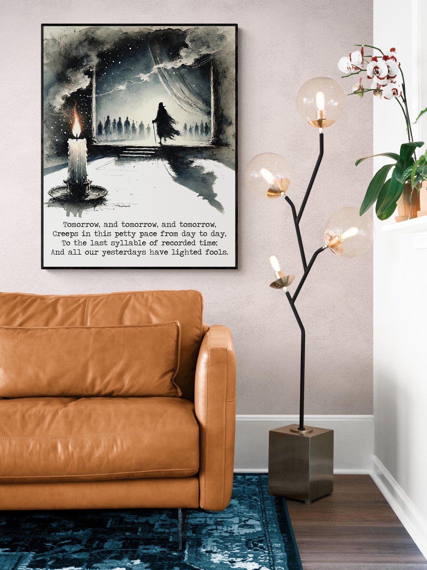 Tomorrow Creeps In This Petty Pace by William Shakespeare | Literary | MacBeth | Living Room | Home Decor | Watercolor Art Print