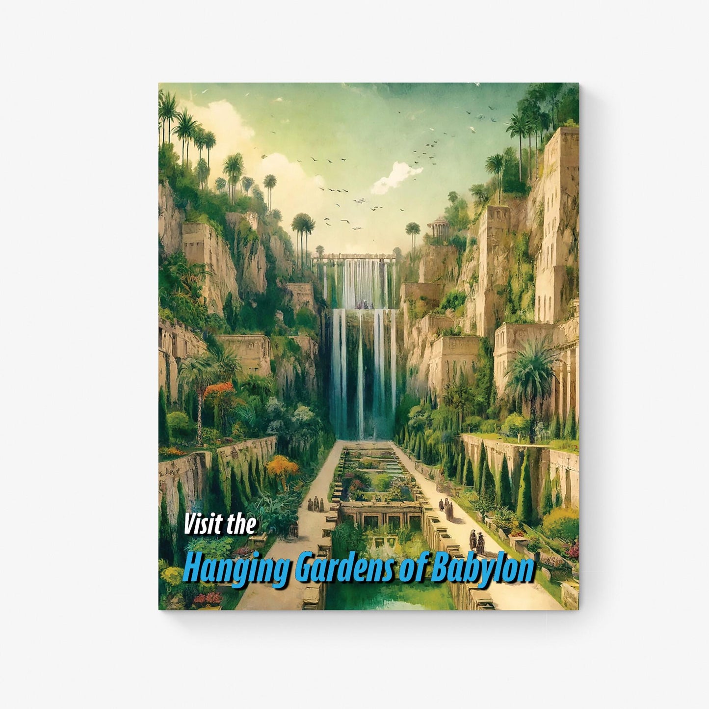 Seven Wonders of the Ancient World Tourist Poster | Travel | Cultural Home Decor | History | Watercolor Wall Art Print